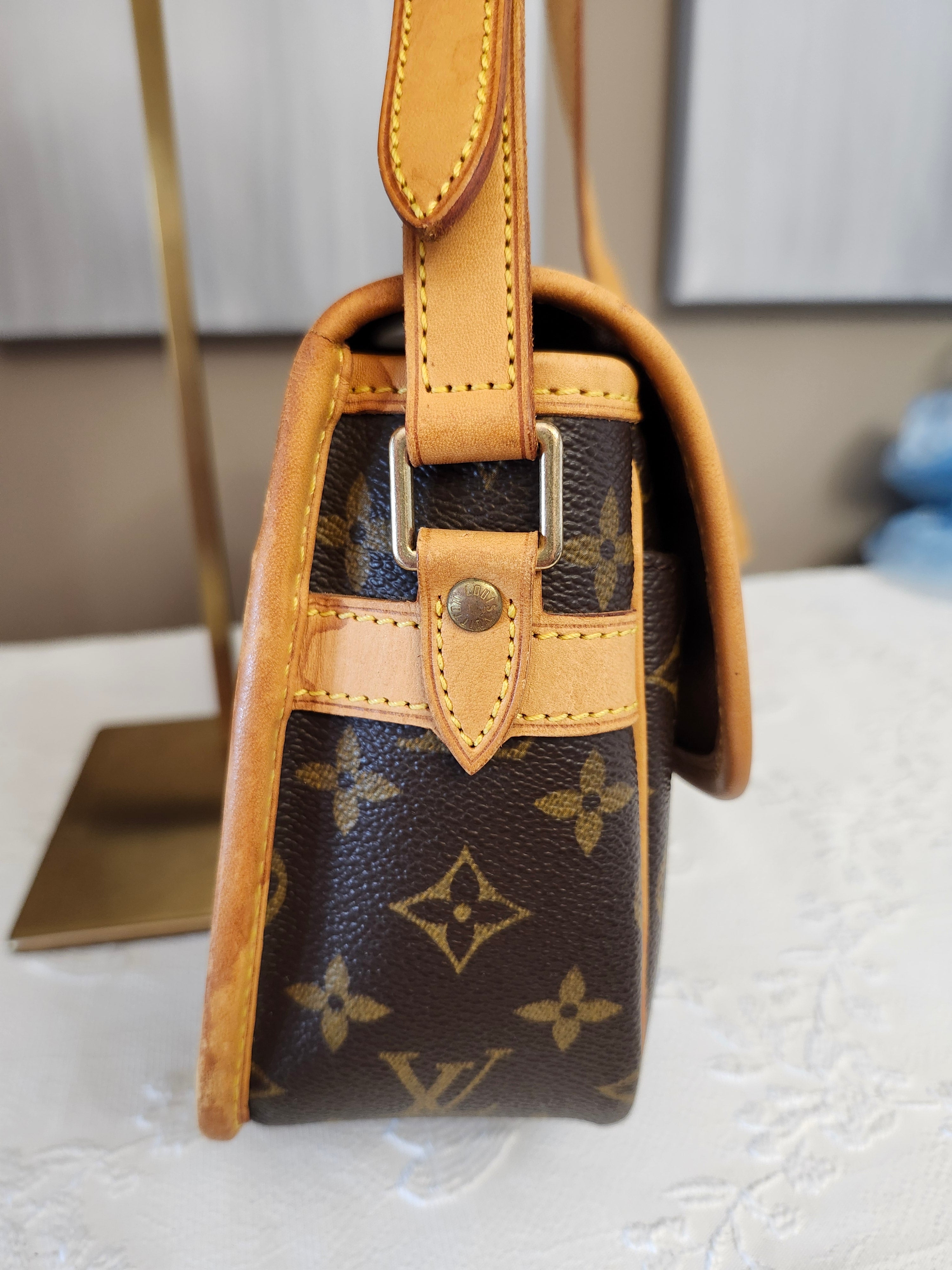 Louis Vuitton Monogram Canvas Sologne Saddle Crossbody Shoulder Bag