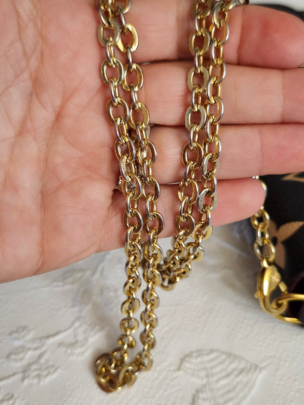 Louis Vuitton Monogram Empreinte Pochette Felicie Bag on Chain with Dustbag