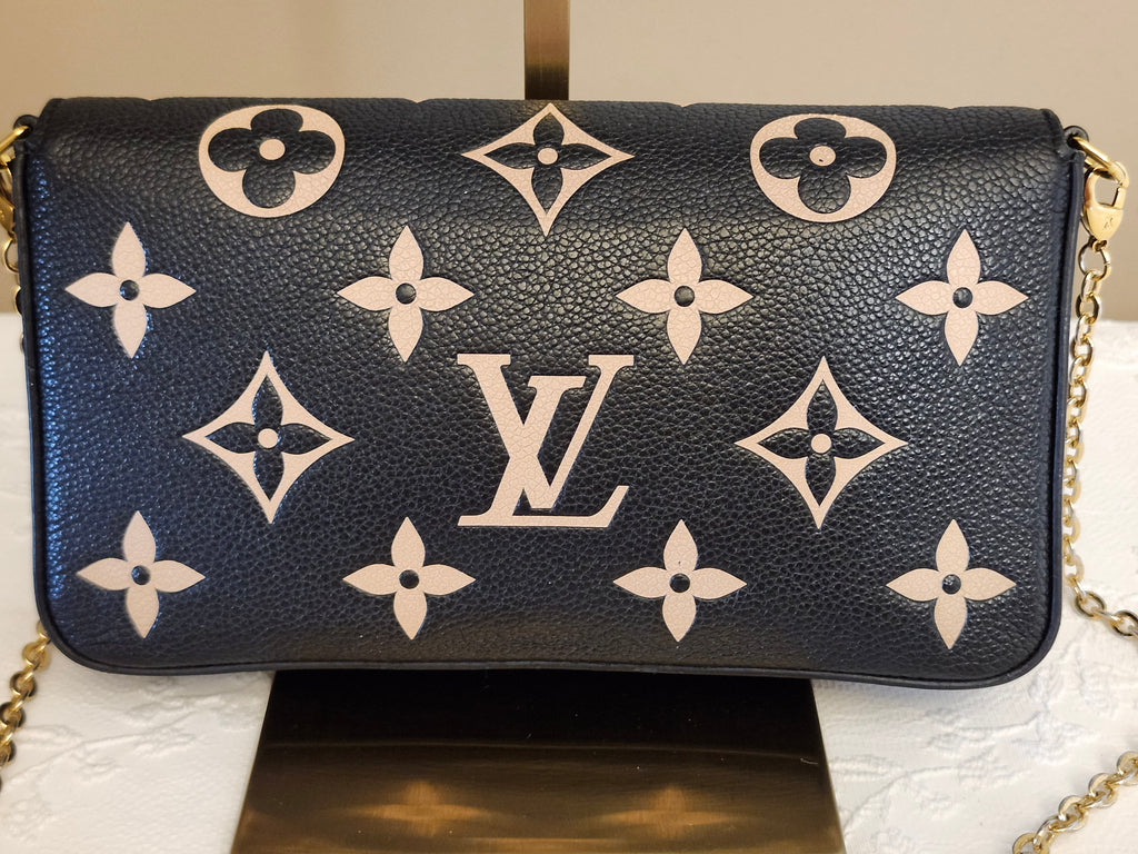 Louis Vuitton Monogram Empreinte Pochette Felicie Bag on Chain with Dustbag