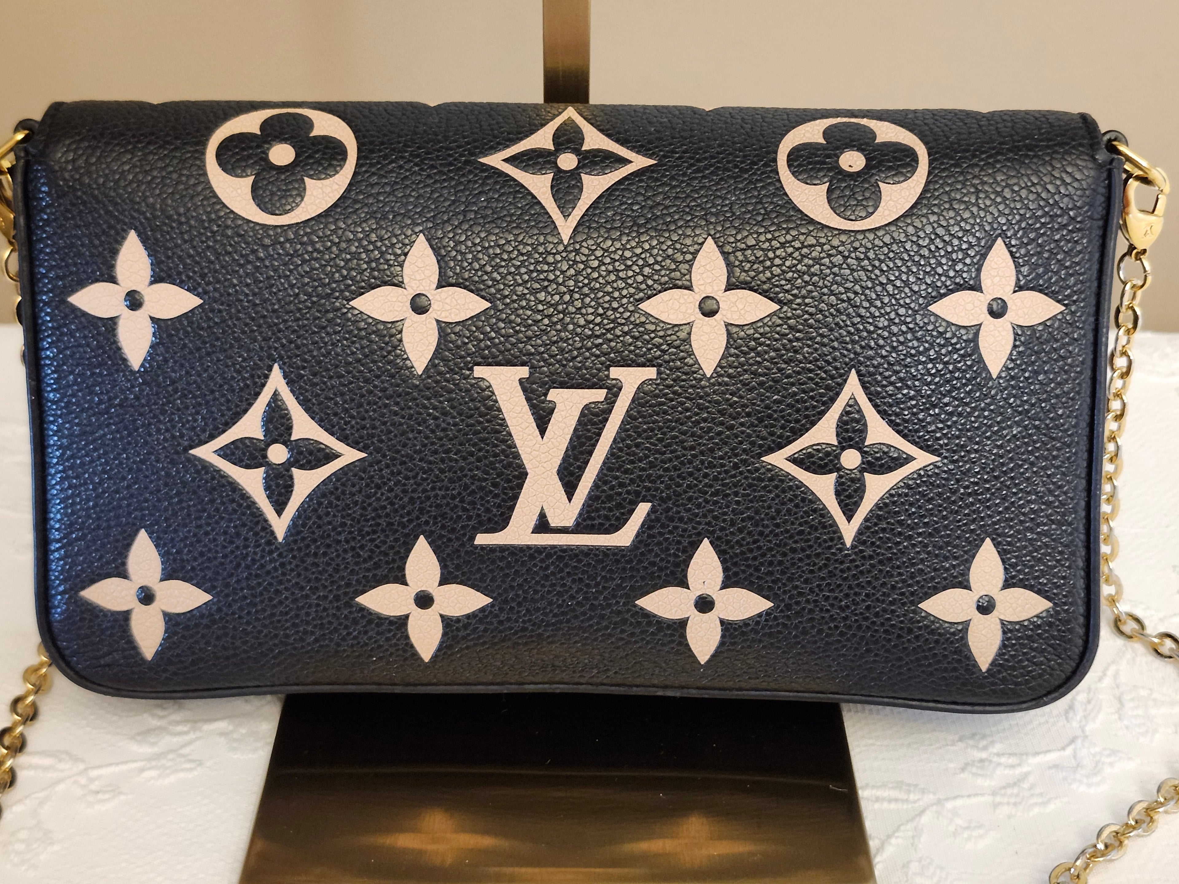 Louis Vuitton Monogram Empreinte Pochette Felicie Bag on Chain with Dustbag
