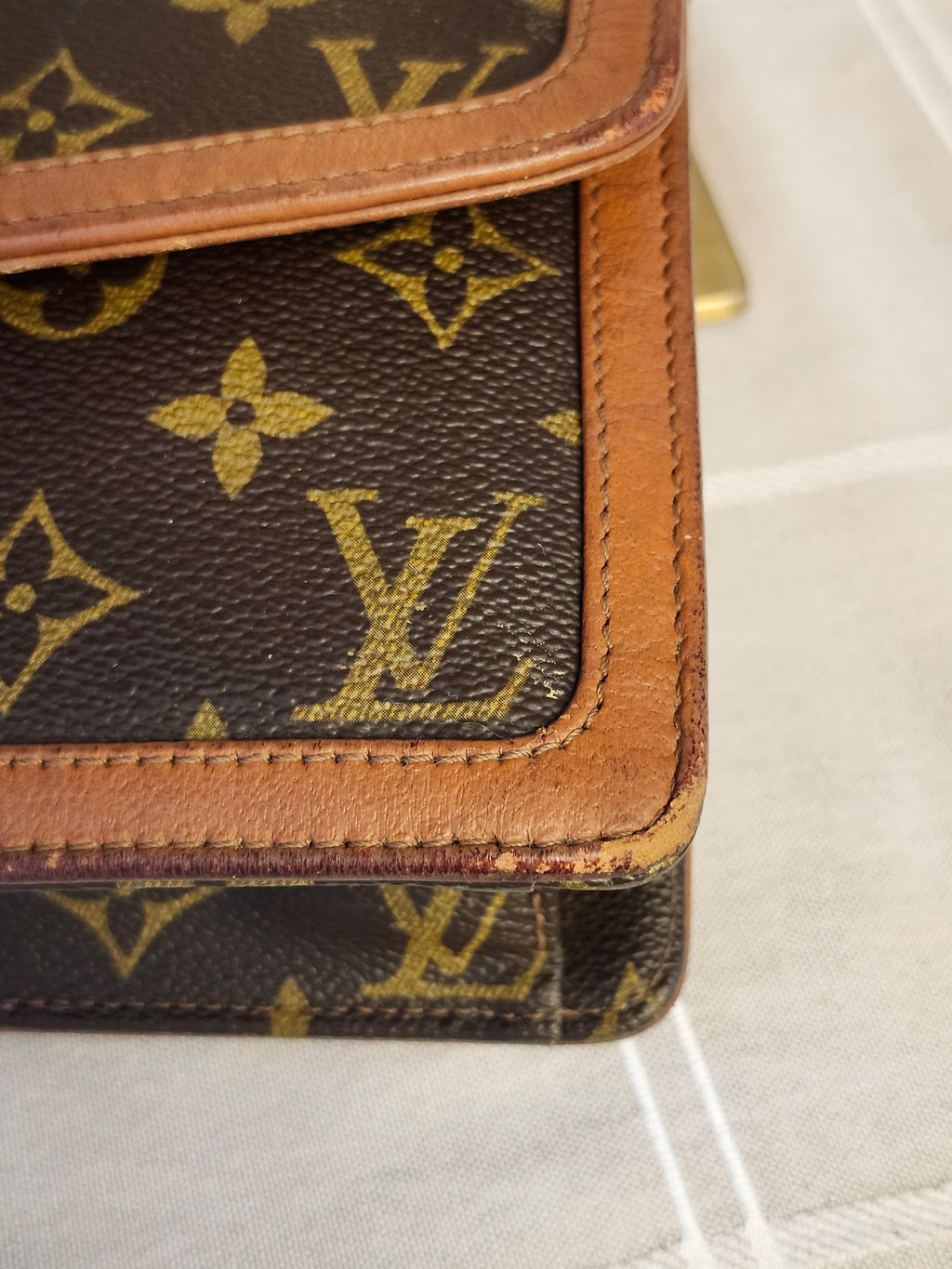 Louis Vuitton Brown Monogram Pochette Dame GM Women's Clutch Bag