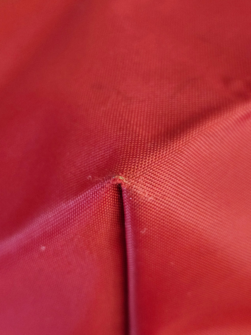 Longchamp Le Pliage "Shopping" Red Nylon and Leather Tote Bag