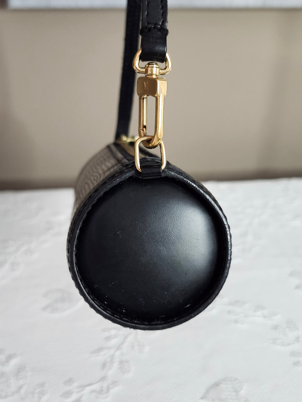 Louis Vuitton Epi Mini Papillion  Pochette in Black with Brass Hardware