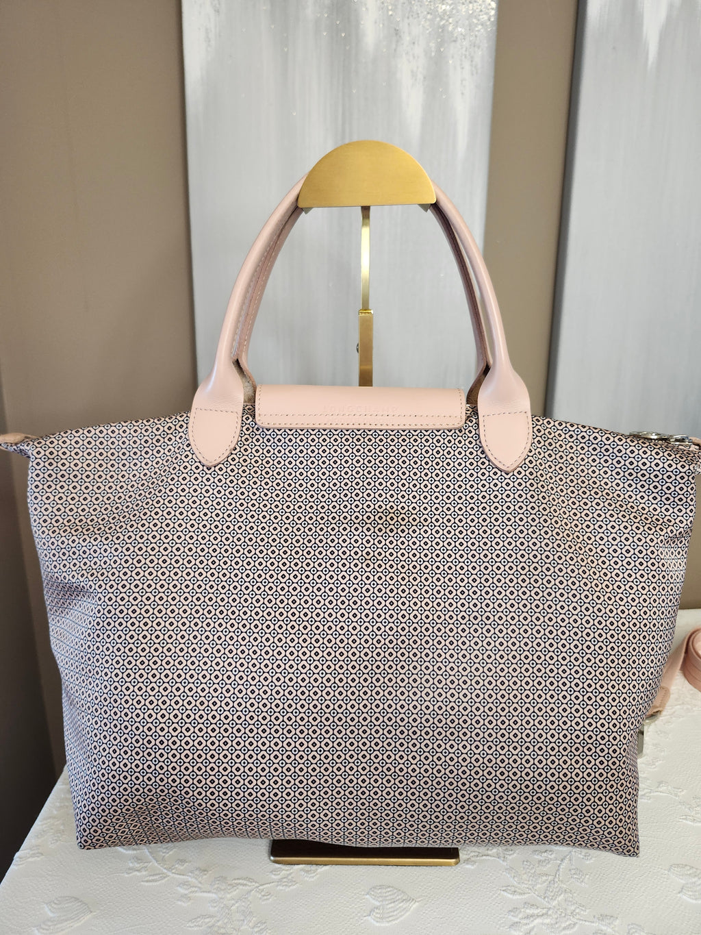 Longchamp Le Pliage Limited Edition Dandy Printed Large Two Way Convertible Top Handle Tote Bag