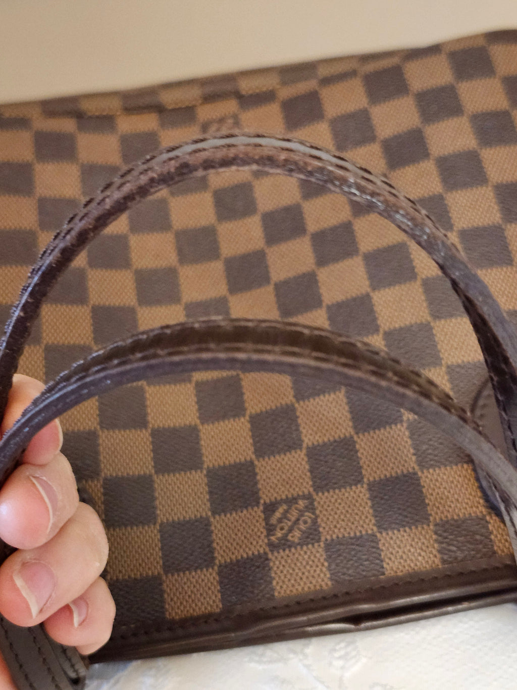 Louis Vuitton Neverfull PM in Damier Ebene Monogram Print