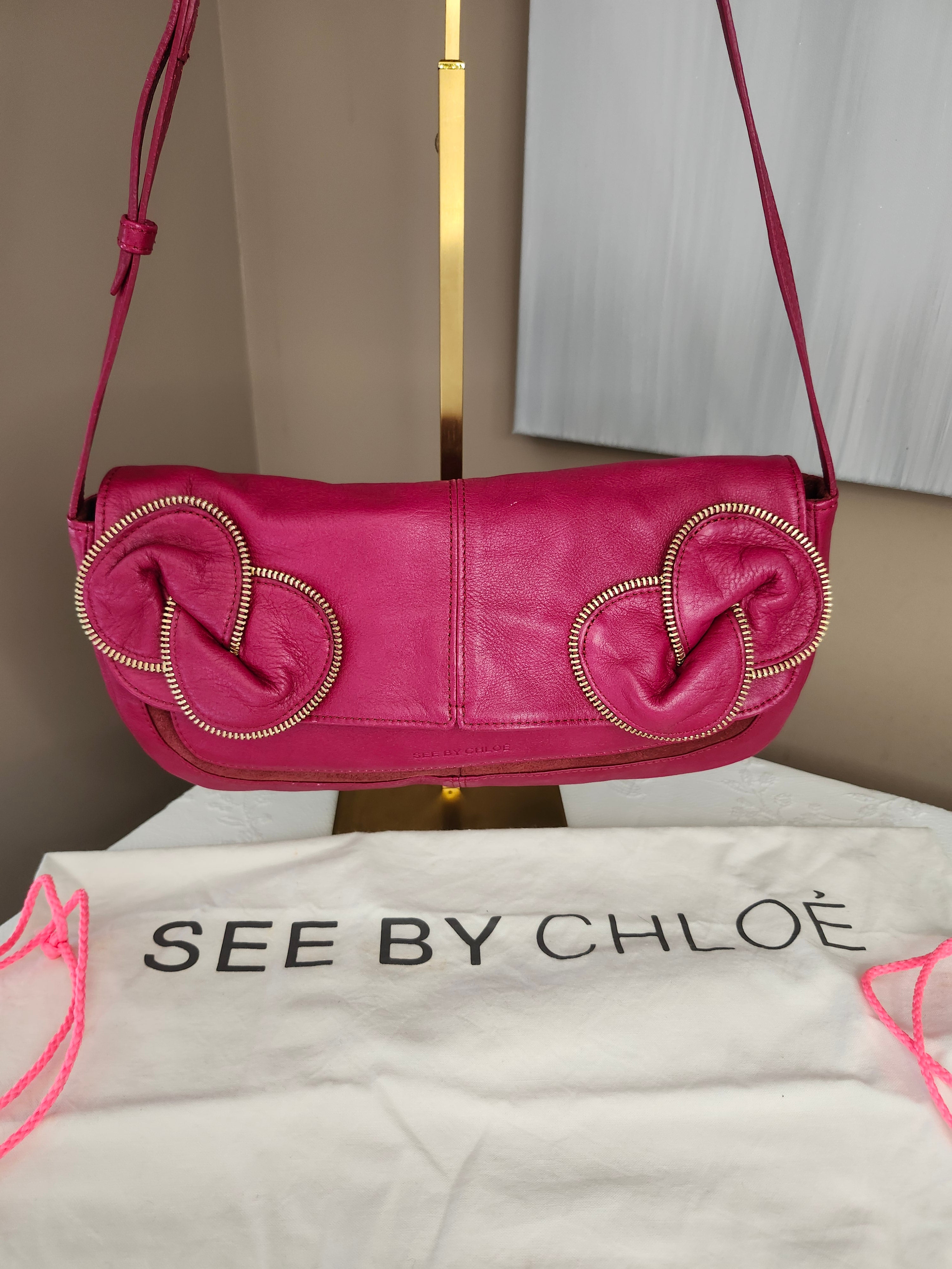 Chloe See by Chloe Pink Martini Shoulder Bag with Dustbag