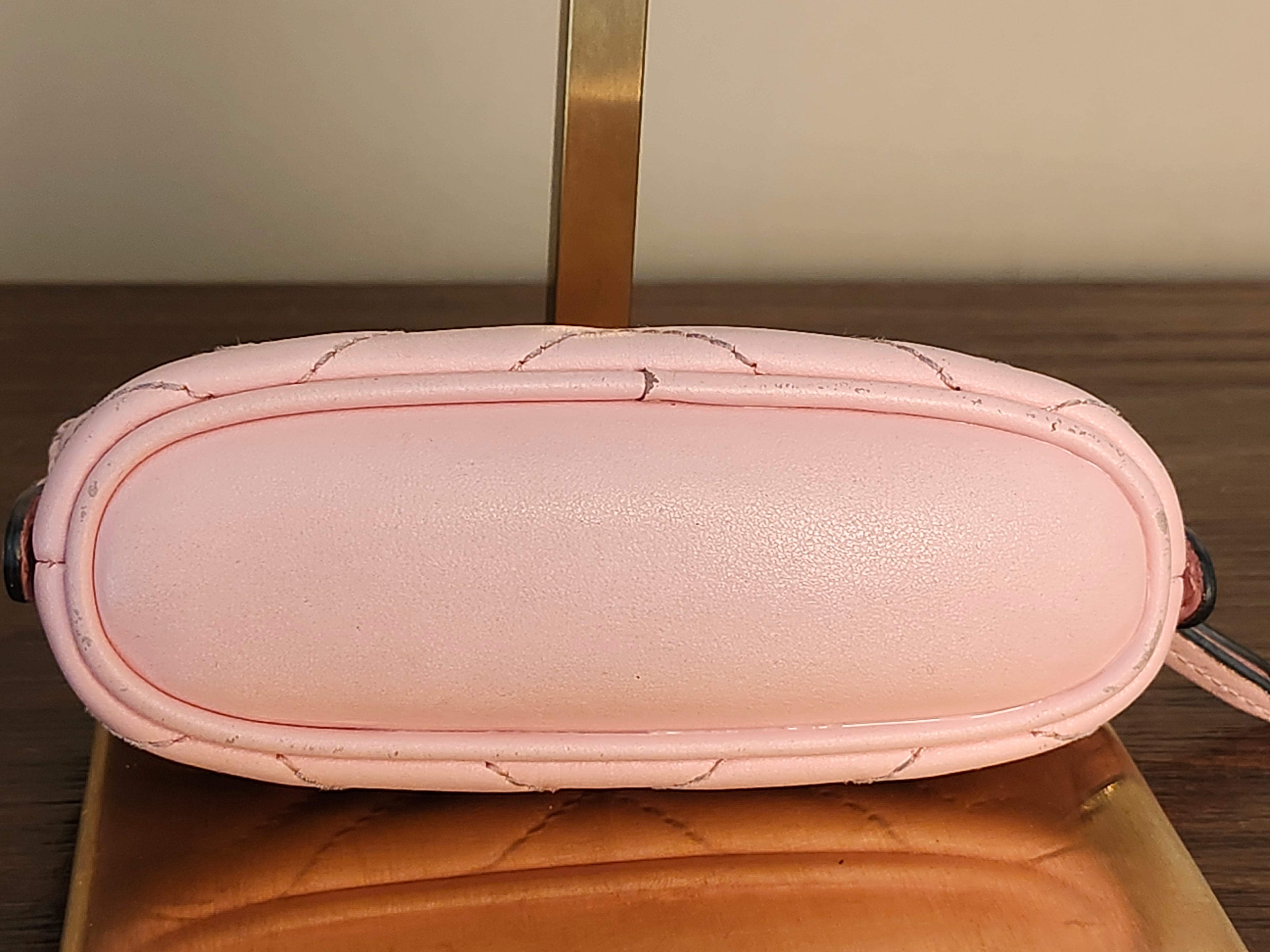 Gucci Calfskin Quilted Matelasse Marmont GG Marmont Key Pouch in Wild Rose