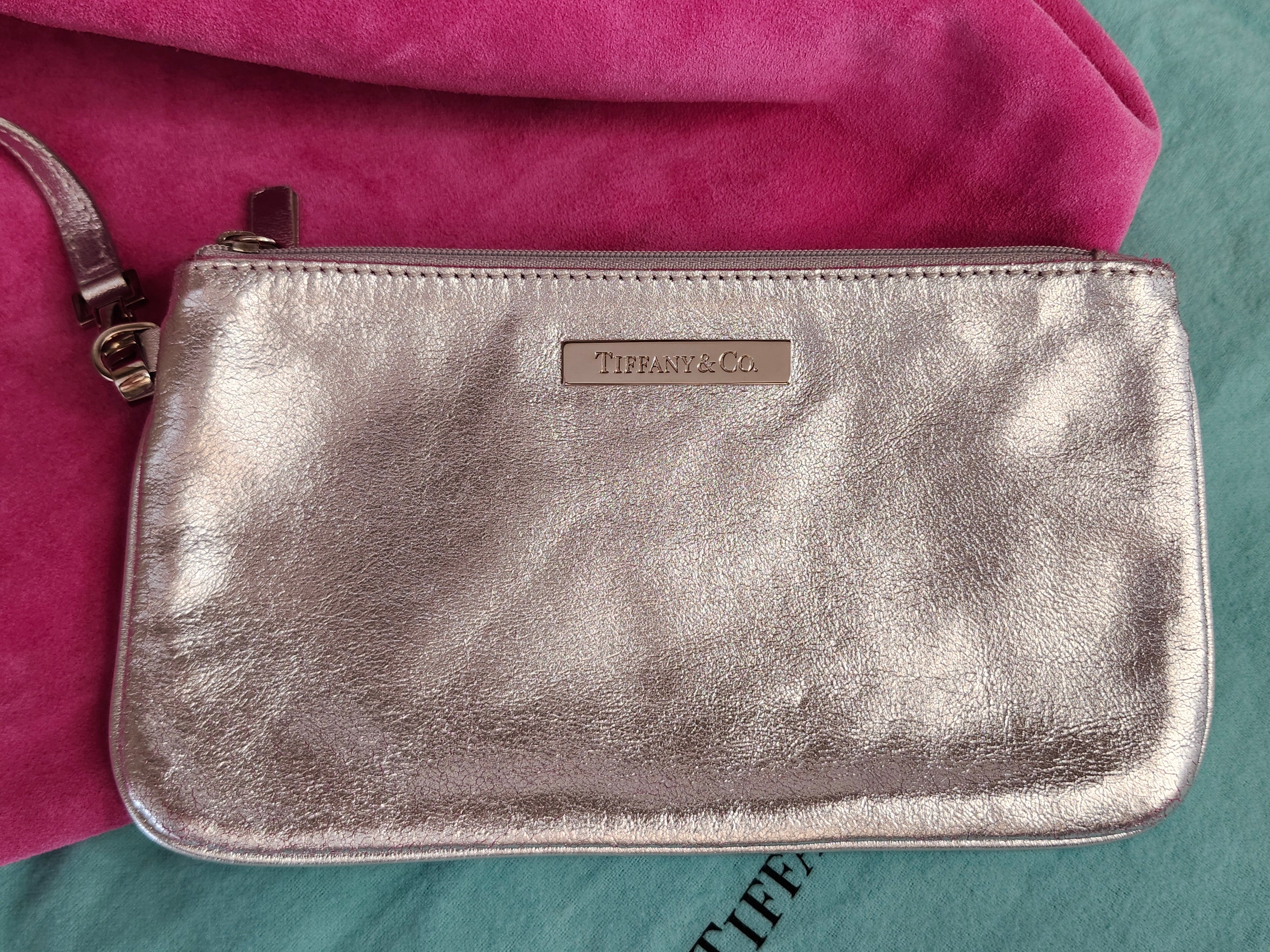 Tiffany & Co. Reversible Tote Bag in Pink Suede and Silver