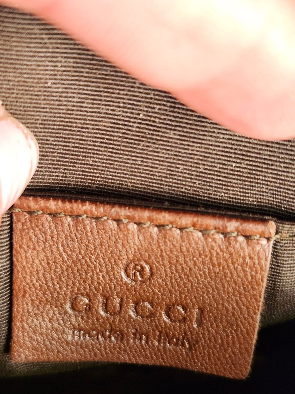 Gucci Bree Beige and Brown GG Canvas and Leather Round Circle Crossbody Bag
