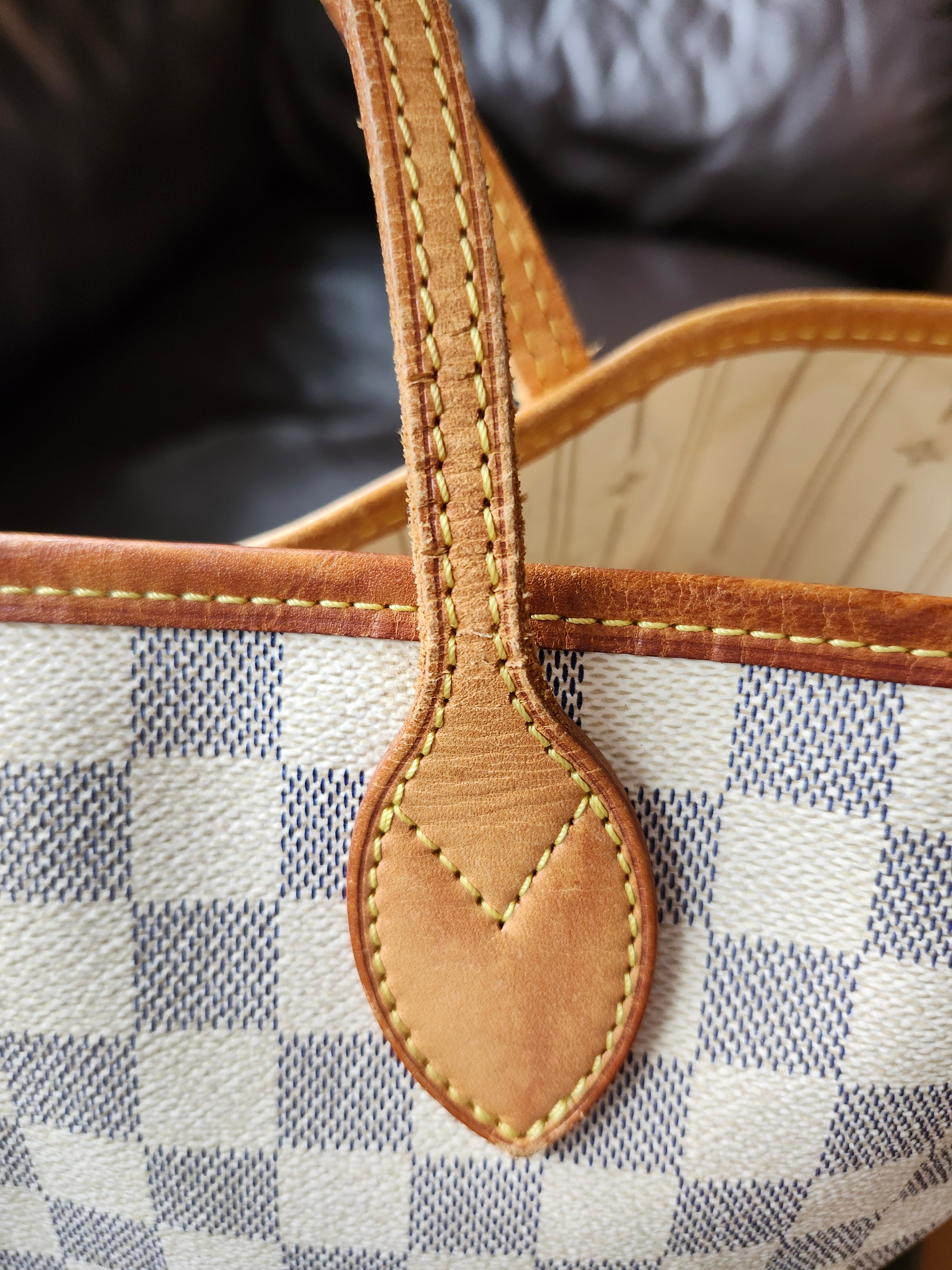 Louis Vuitton Neverfull MM Damier Azur Tote Bag