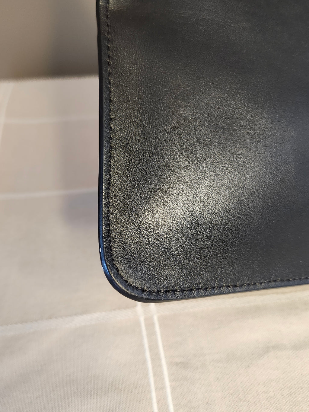 Fendi Black Leather Monster Clutch with Gold Accents