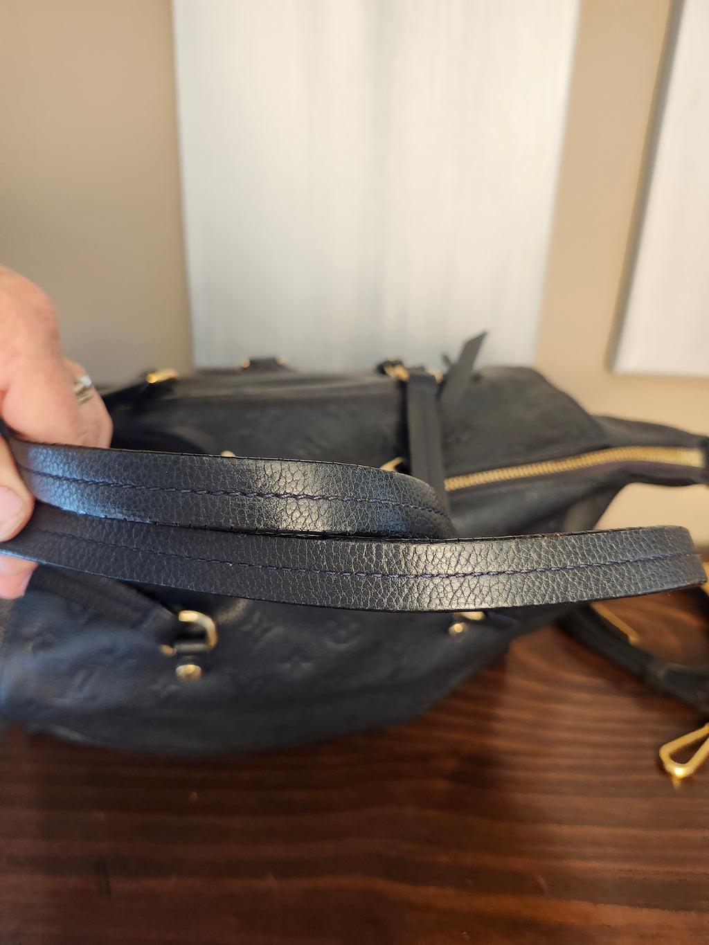 Louis Vuitton Lumineuse PM Monogram Empreinte Bleu Infini with Dustbag and Lock