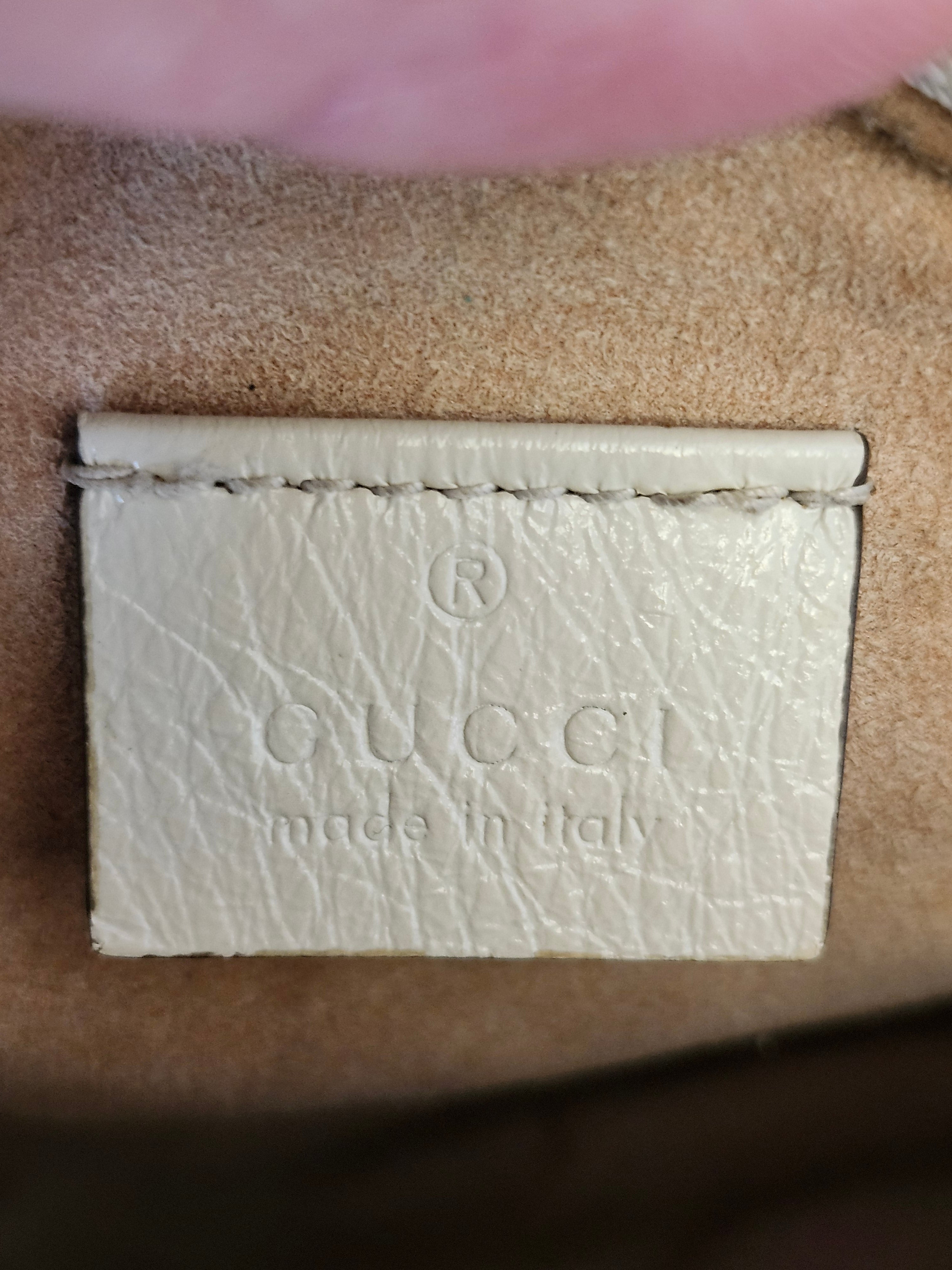 Gucci White GG Marmont Matelasse Leather Mini Round Shoulder Bag