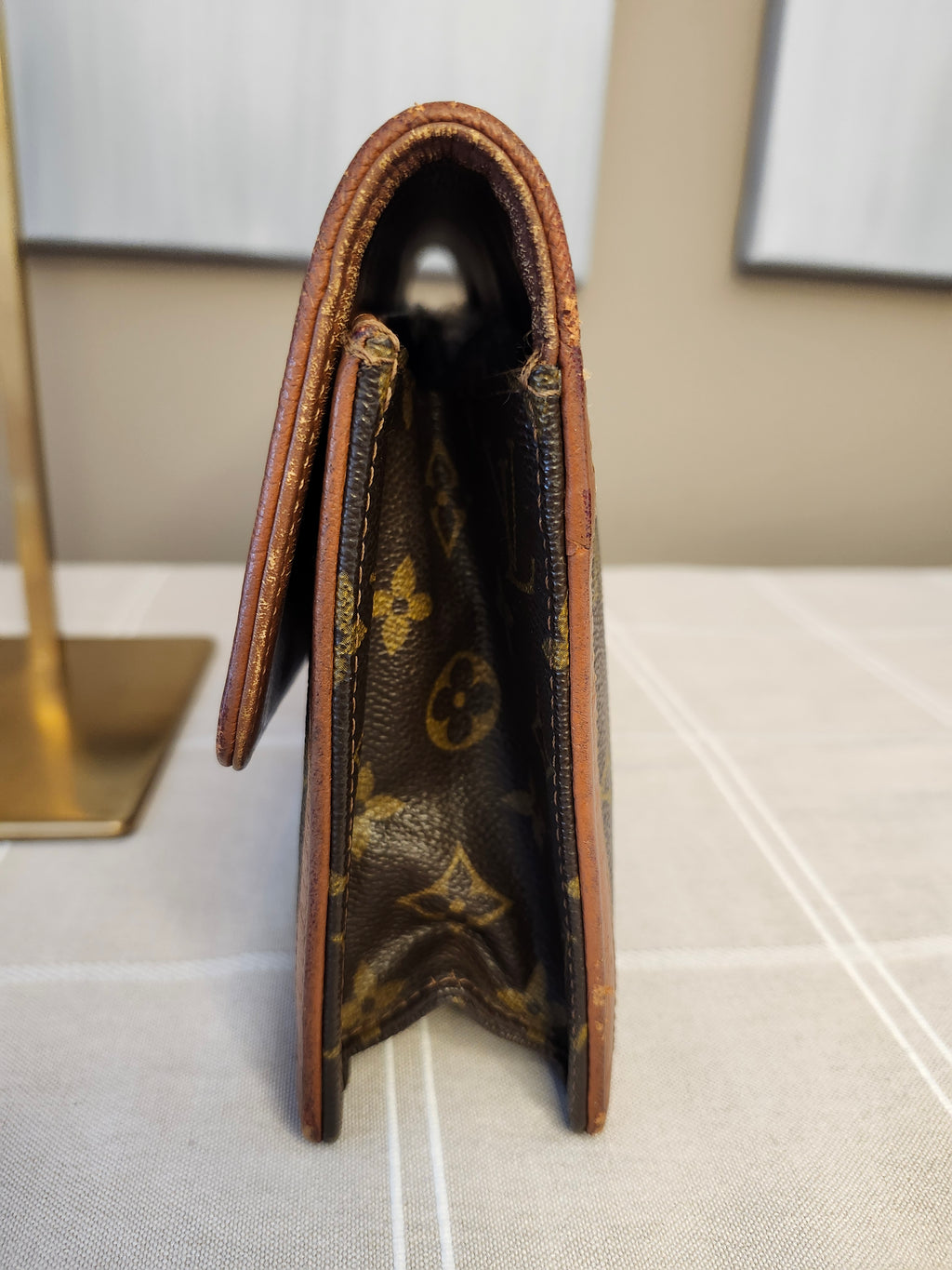 Louis Vuitton Brown Monogram Pochette Dame GM Women's Clutch Bag