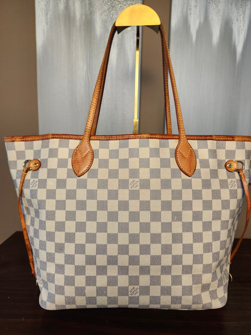 Louis Vuitton Neverfull MM Damier Azur Tote Bag