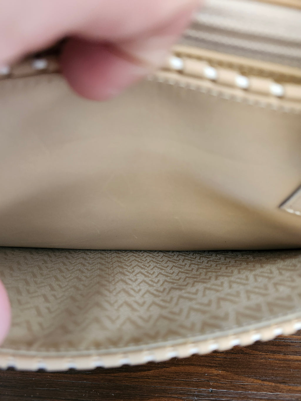 Valentino Garavani Calfskin Leather Tote in Beige