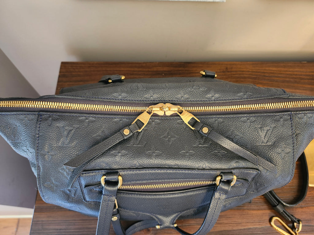Louis Vuitton Lumineuse PM Monogram Empreinte Bleu Infini with Dustbag and Lock