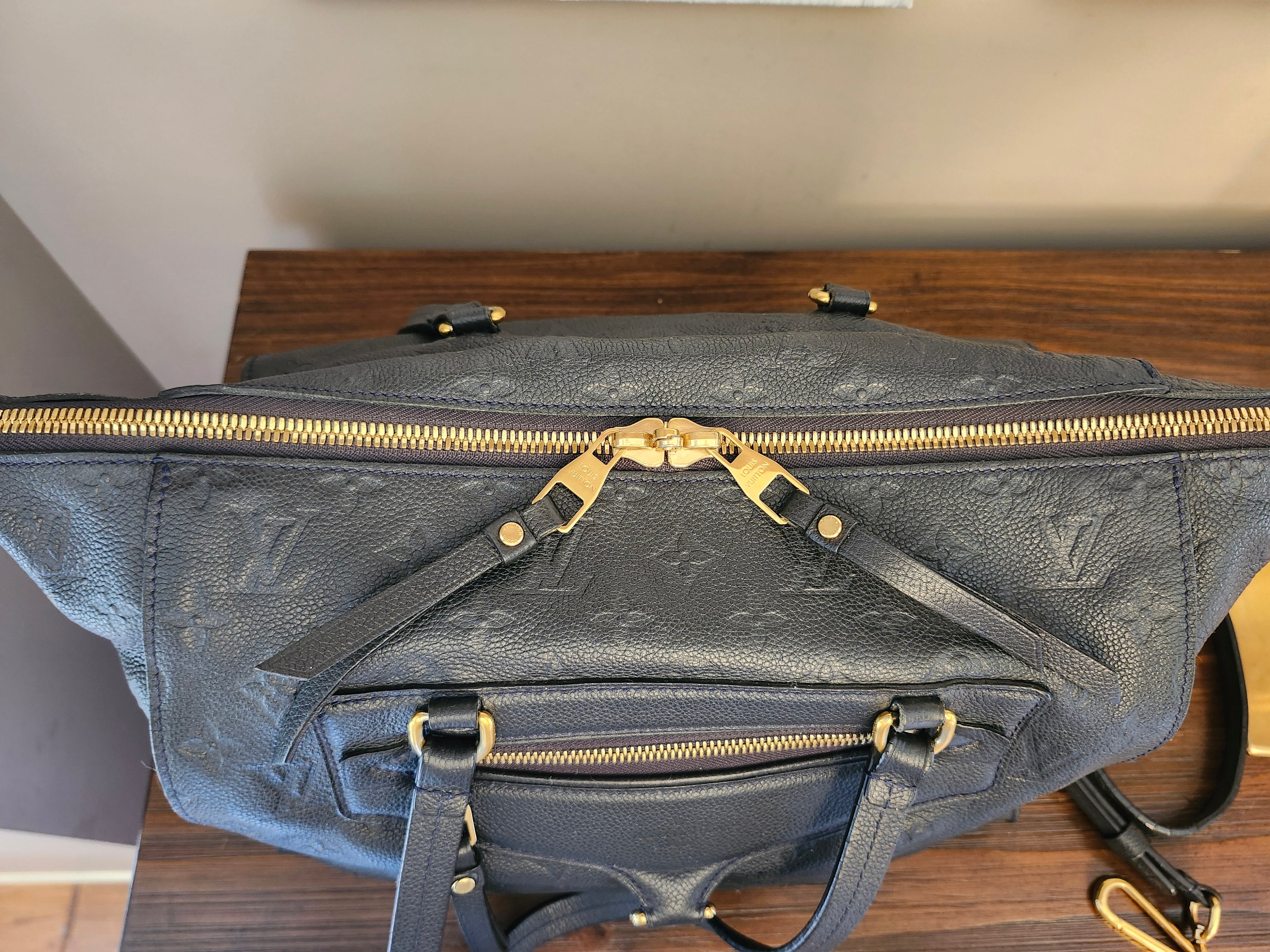Louis Vuitton Lumineuse PM Monogram Empreinte Bleu Infini with Dustbag and Lock