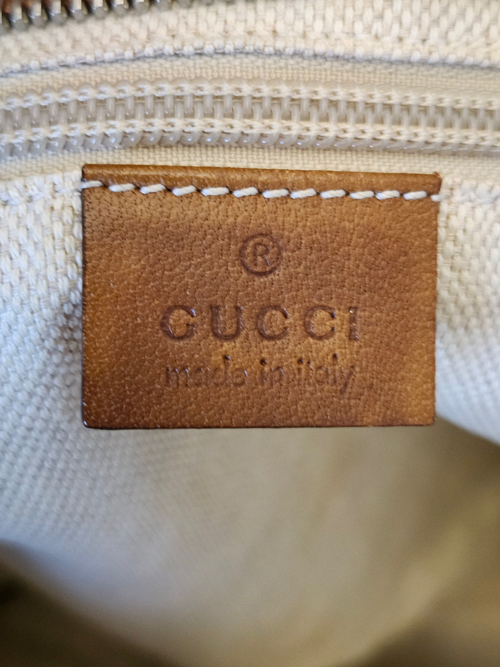 Gucci GG Canvas Sherry Line Shoppers Tote Bag