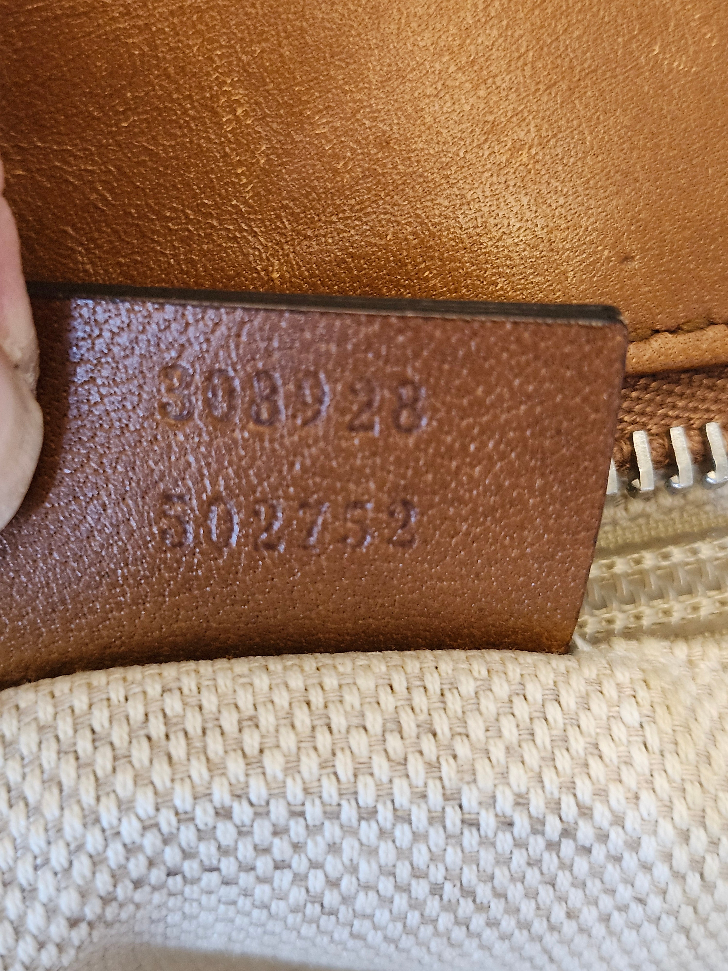 Gucci GG Canvas Sherry Line Shoppers Tote Bag