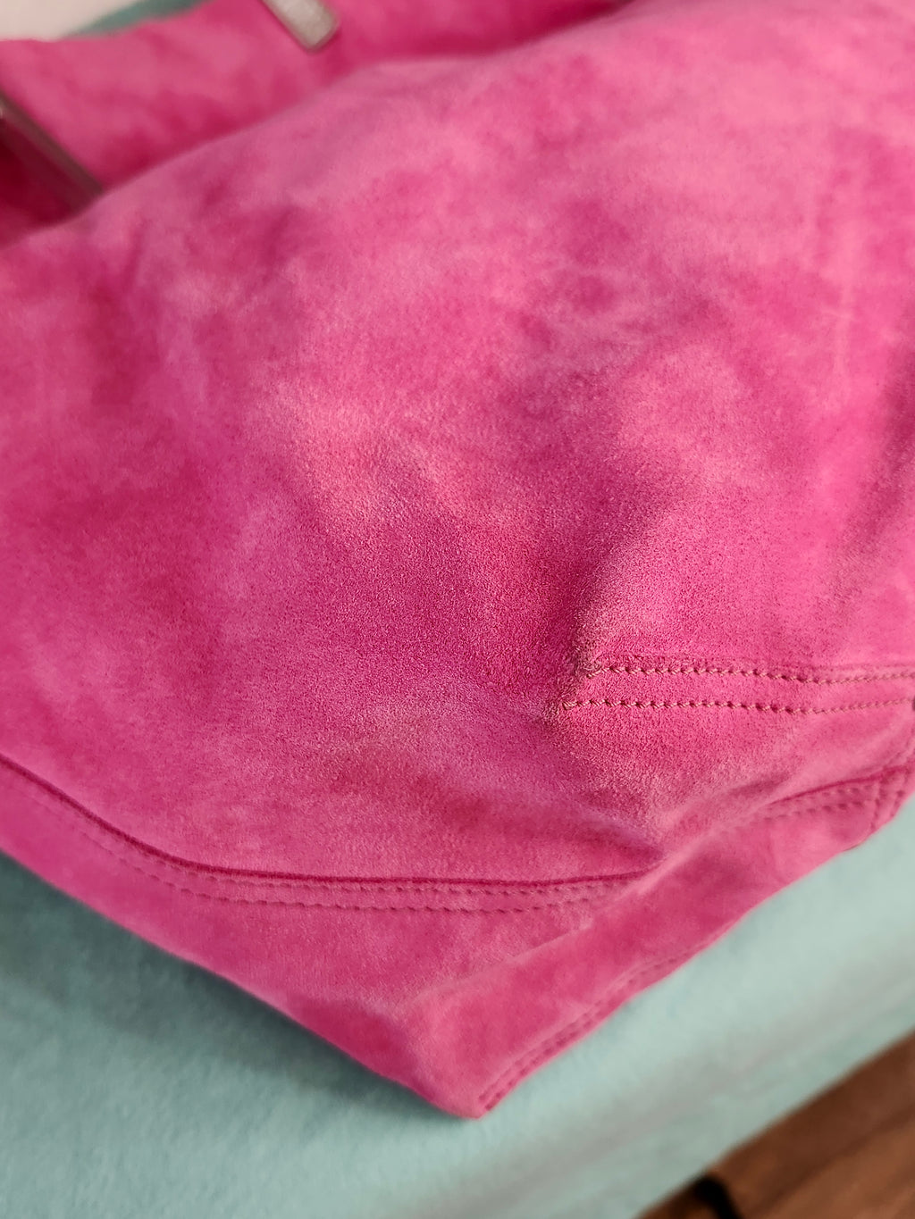 Tiffany & Co. Reversible Tote Bag in Pink Suede and Silver