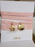 Christian Dior Accessories Bracelet Choker in Pink with Gold Charms