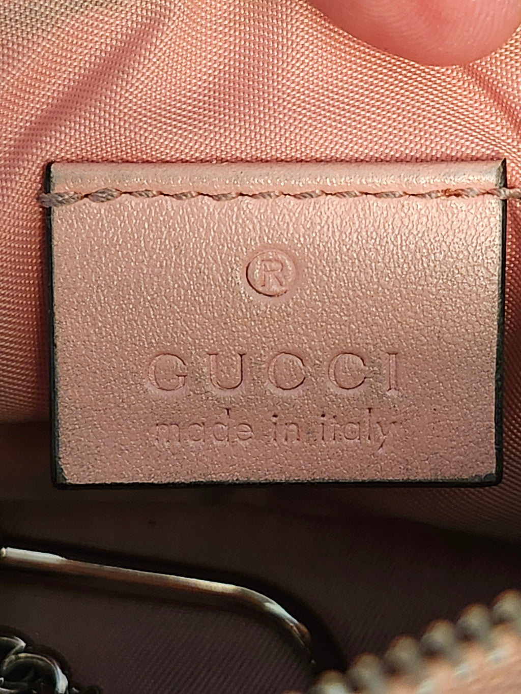 Gucci Calfskin Quilted Matelasse Marmont GG Marmont Key Pouch in Wild Rose
