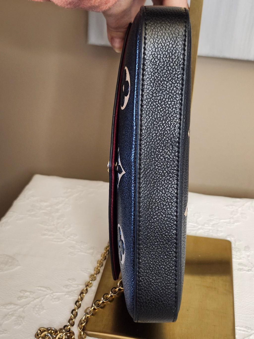 Louis Vuitton Monogram Empreinte Pochette Felicie Bag on Chain with Dustbag