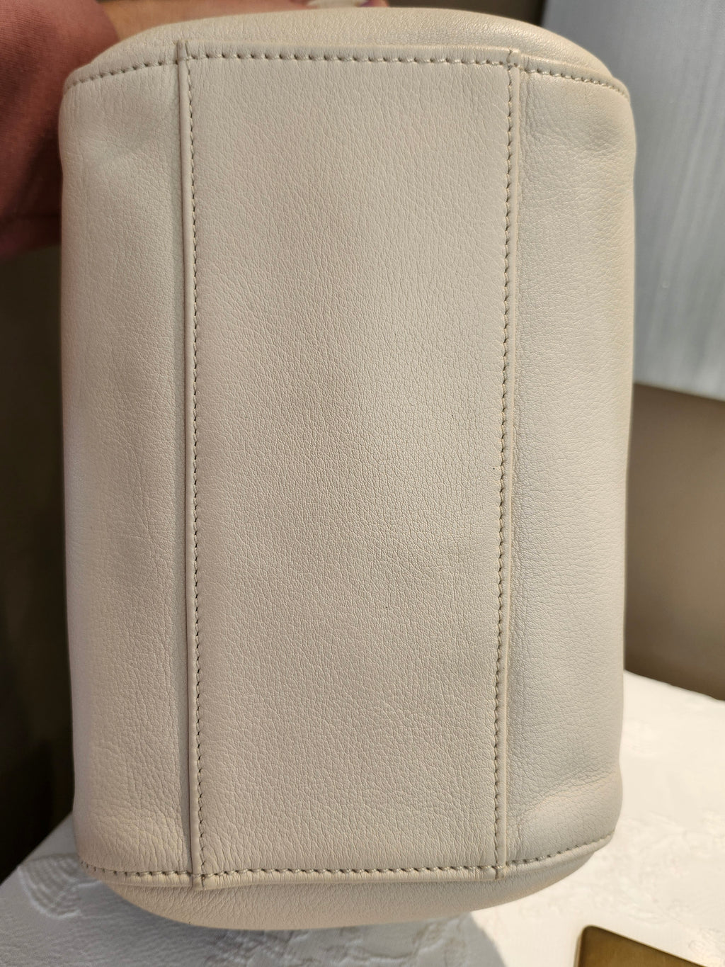 See by Chloé Paige Mini Leather 2-way Convertible Hand Bag in Cream