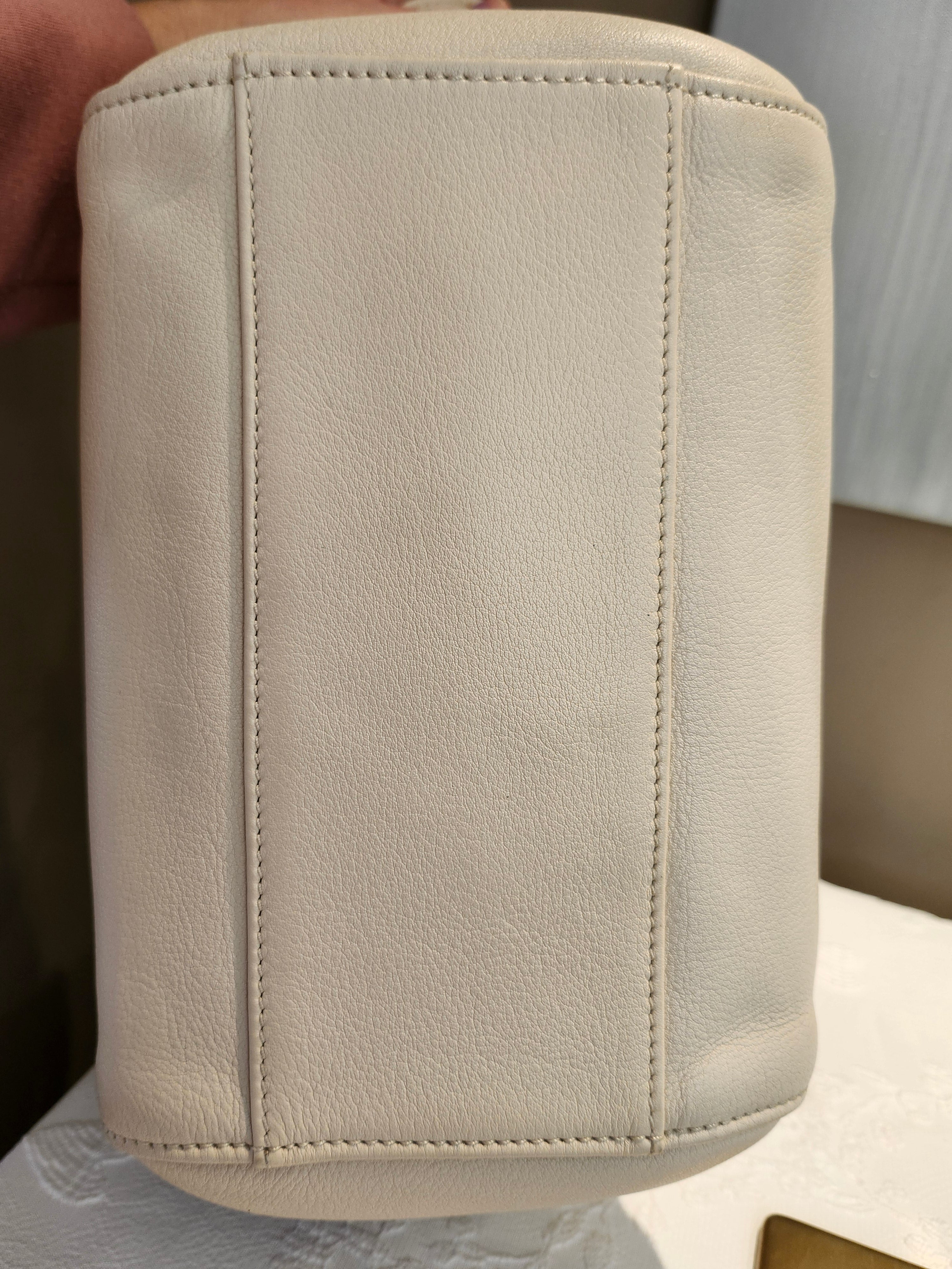 See by Chloé Paige Mini Leather 2-way Convertible Hand Bag in Cream