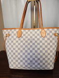 Louis Vuitton Neverfull MM Damier Azur Tote Bag