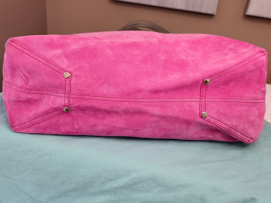 Tiffany & Co. Reversible Tote Bag in Pink Suede and Silver
