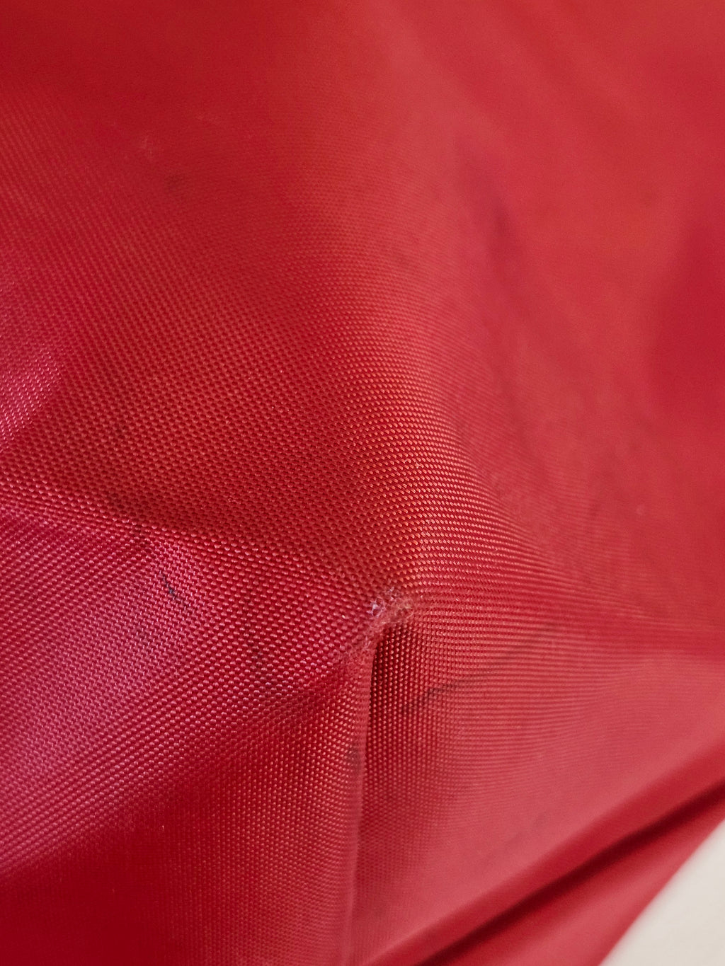 Longchamp Le Pliage "Shopping" Red Nylon and Leather Tote Bag