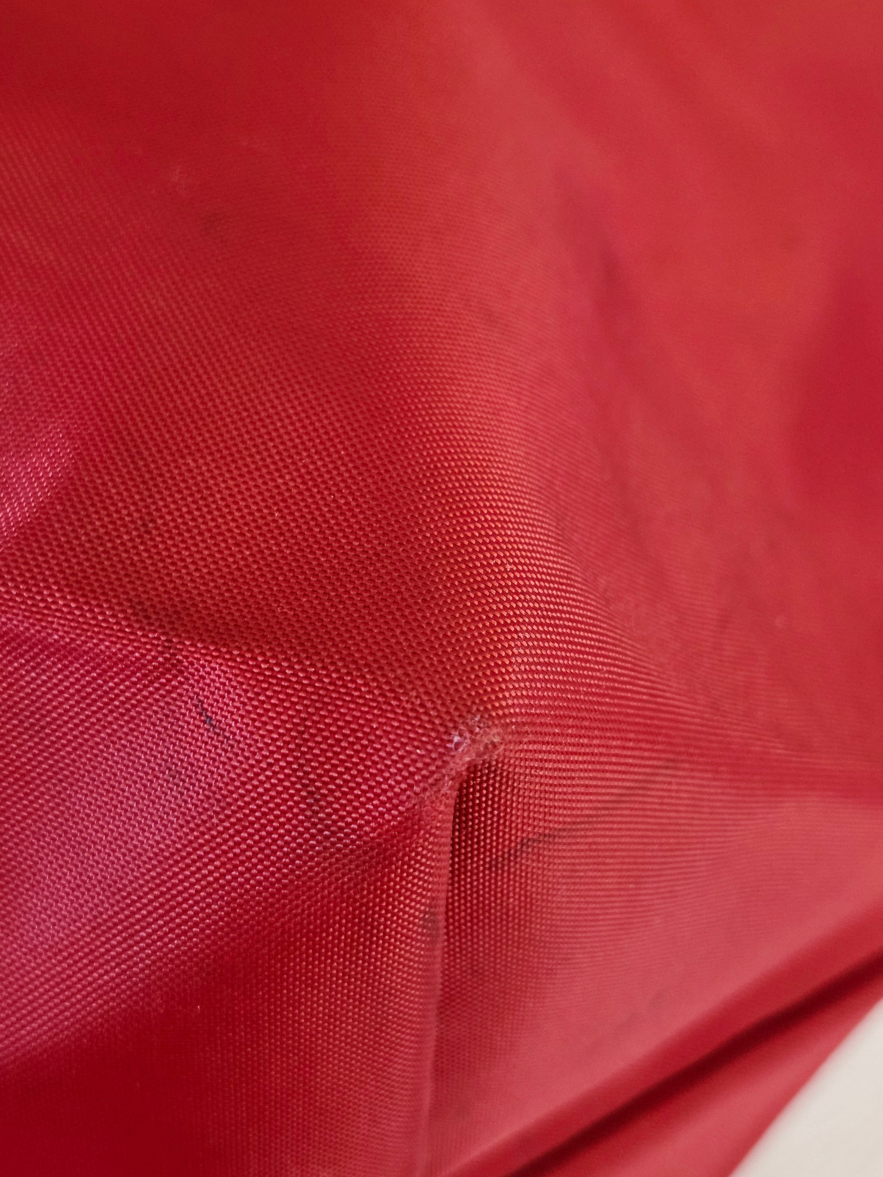 Longchamp Le Pliage "Shopping" Red Nylon and Leather Tote Bag