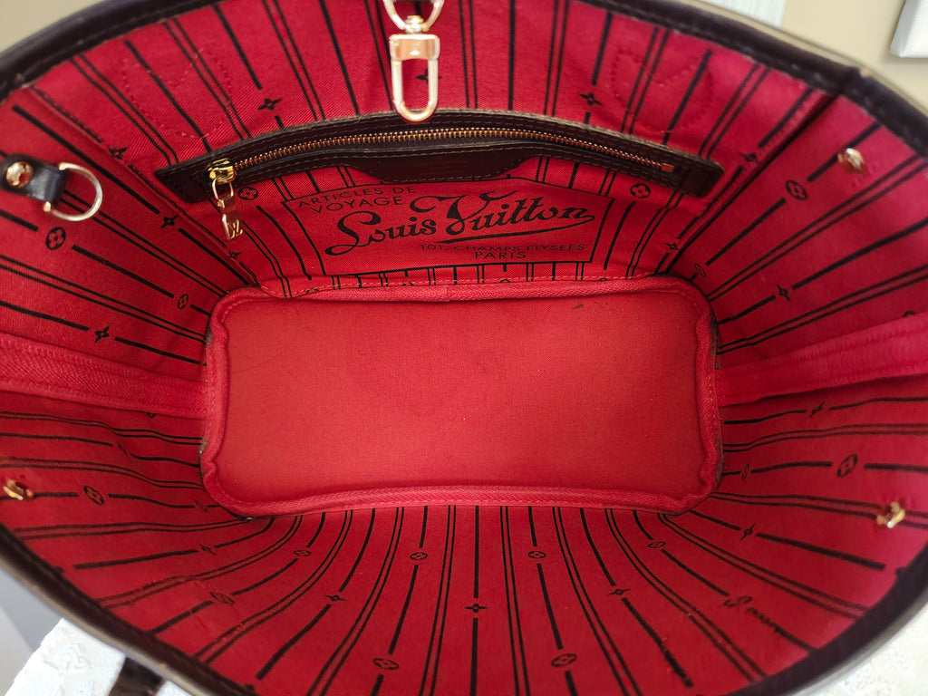 Louis Vuitton Neverfull PM in Damier Ebene Monogram Print