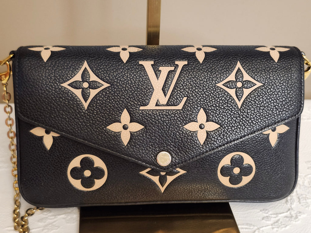 Louis Vuitton Monogram Empreinte Pochette Felicie Bag on Chain with Dustbag