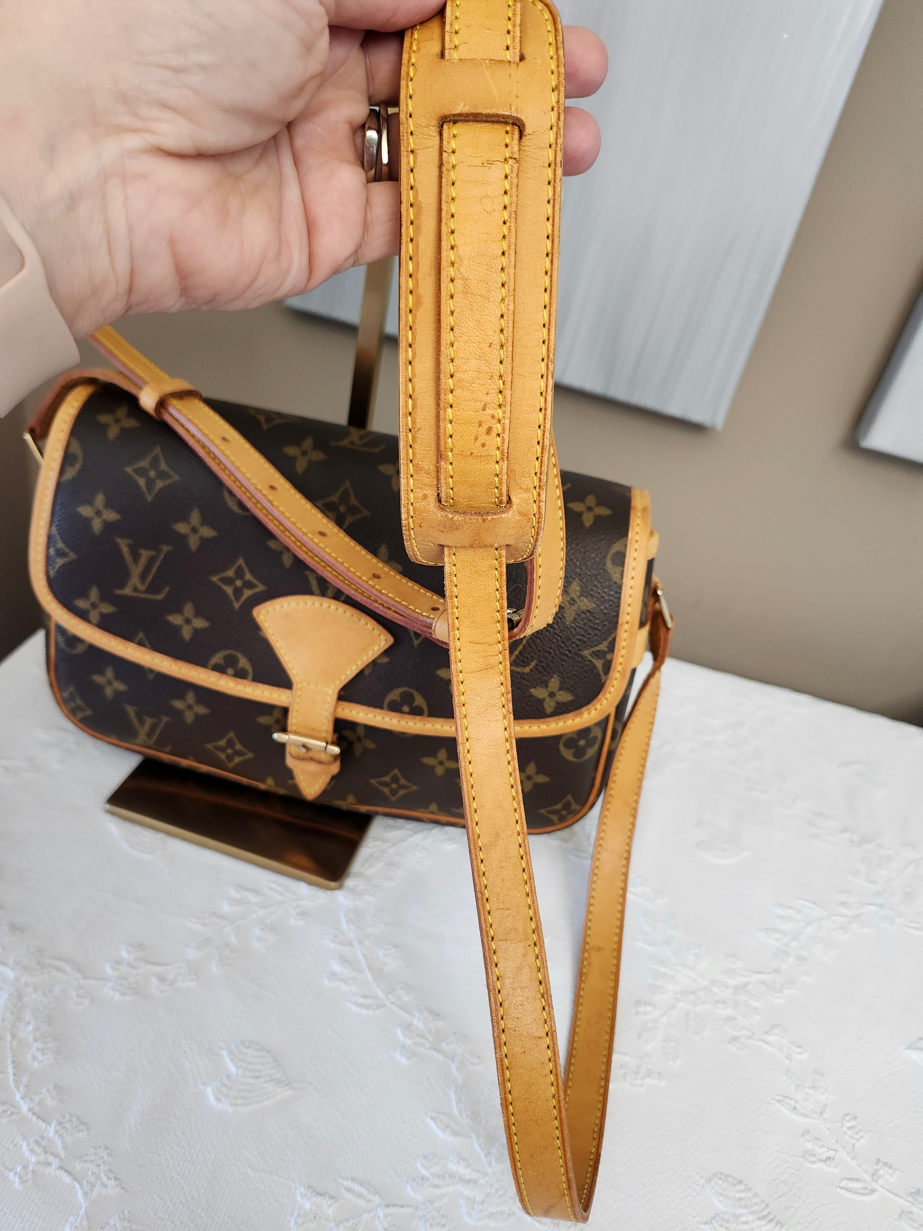 Louis Vuitton Monogram Canvas Sologne Saddle Crossbody Shoulder Bag