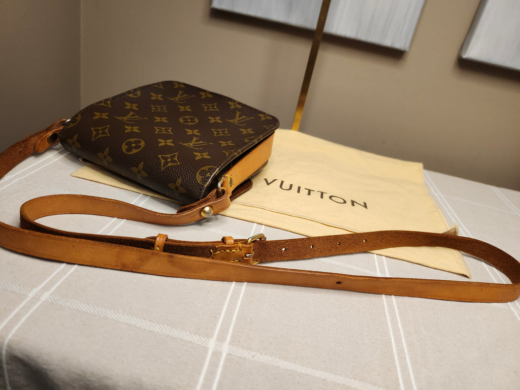Louis Vuitton Cartouchiere PM Mini Brown and Tan Monogram Adjustable Crossbody Bag