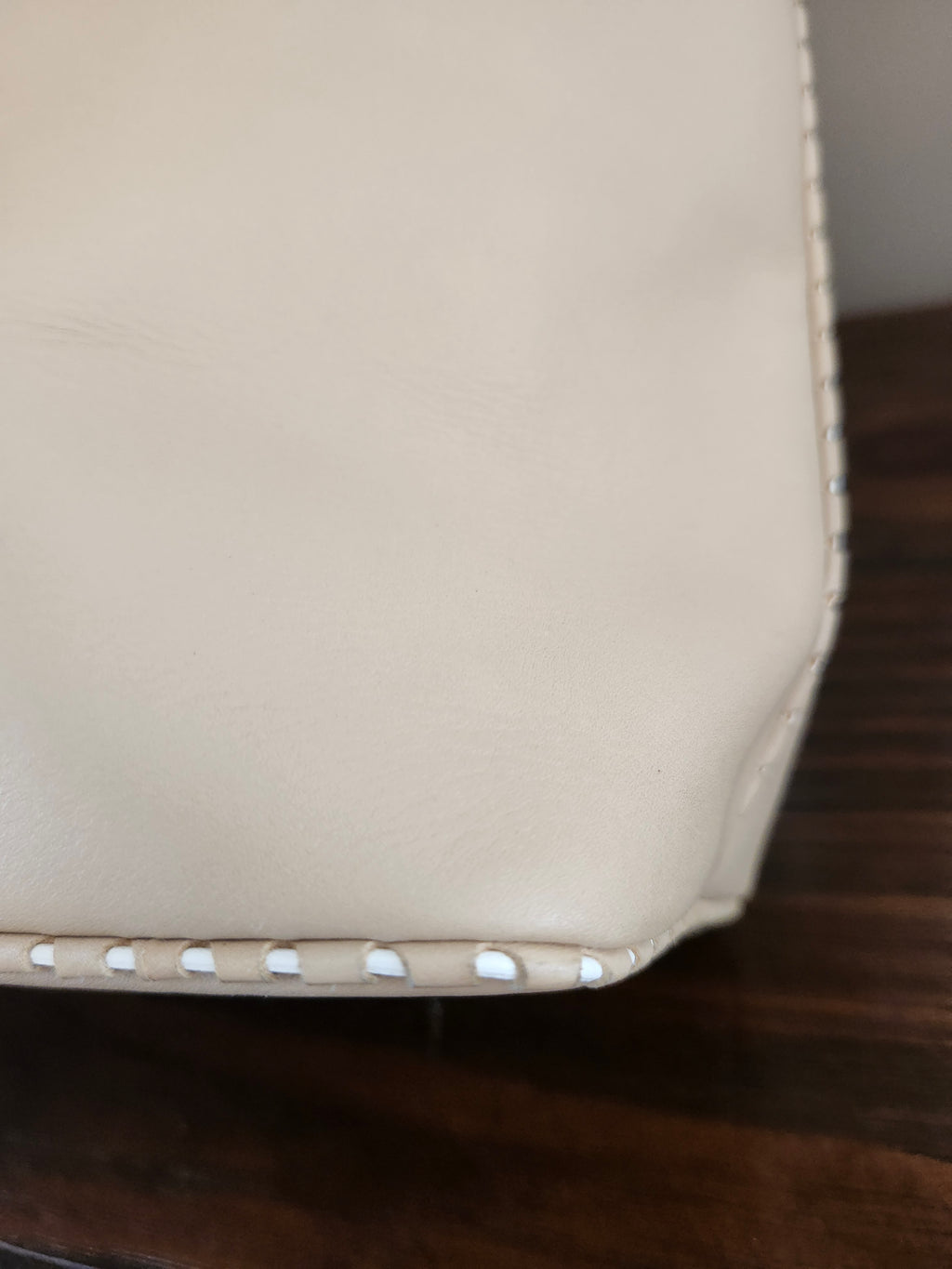 Valentino Garavani Calfskin Leather Tote in Beige