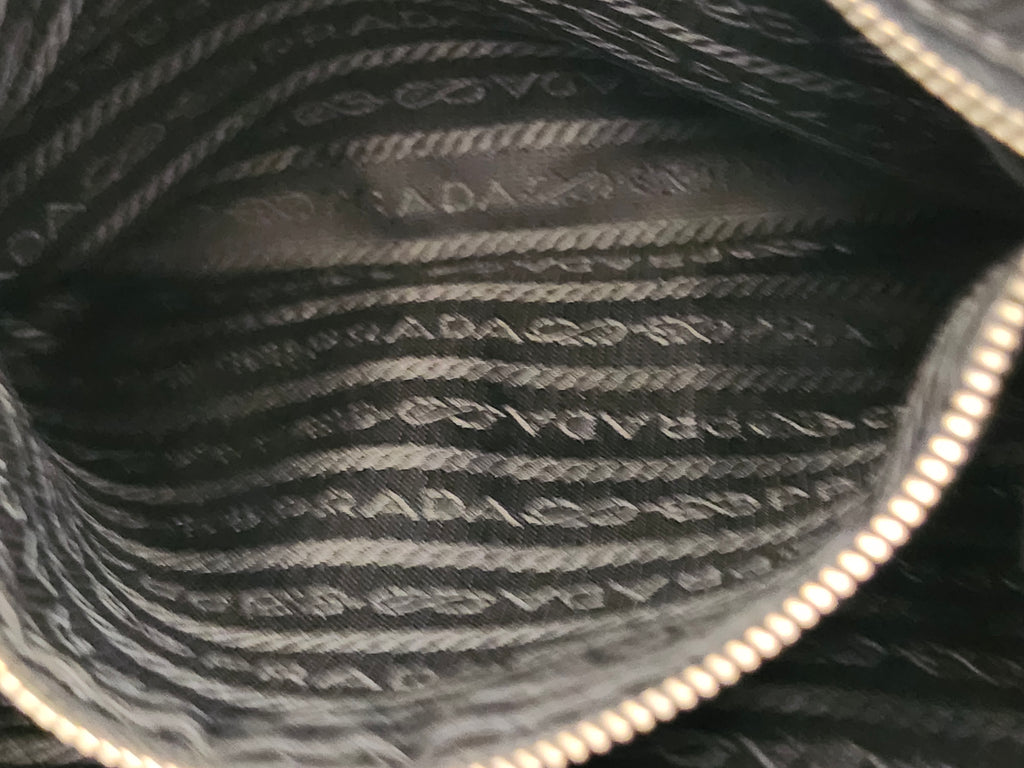 Prada Tessuto Brown Nylon Triangle Logo Shoulder Bag
