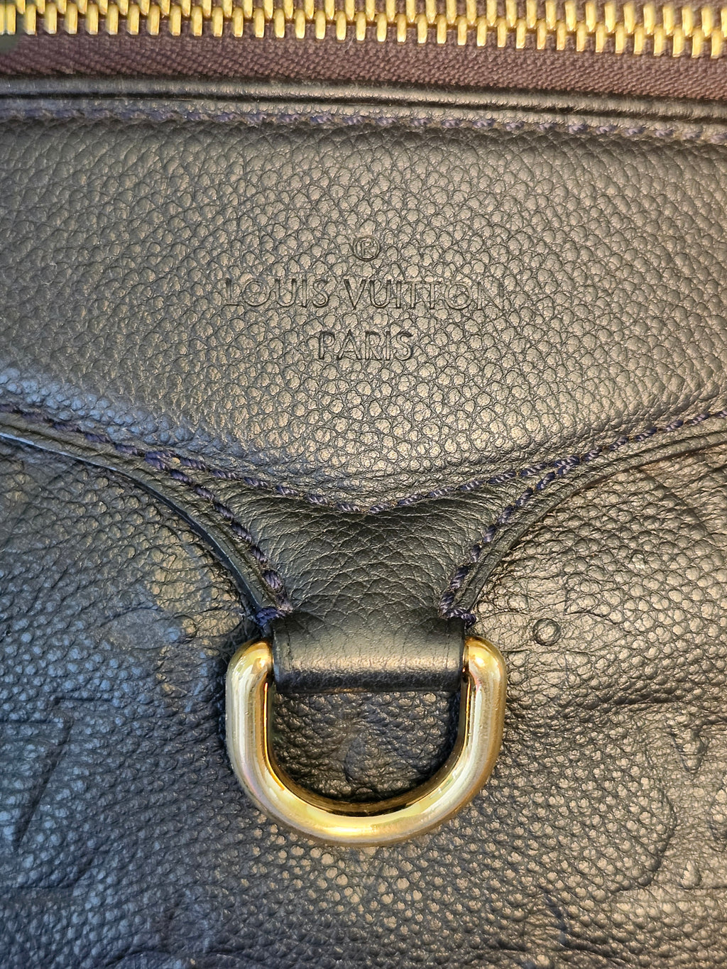 Louis Vuitton Lumineuse PM Monogram Empreinte Bleu Infini with Dustbag and Lock