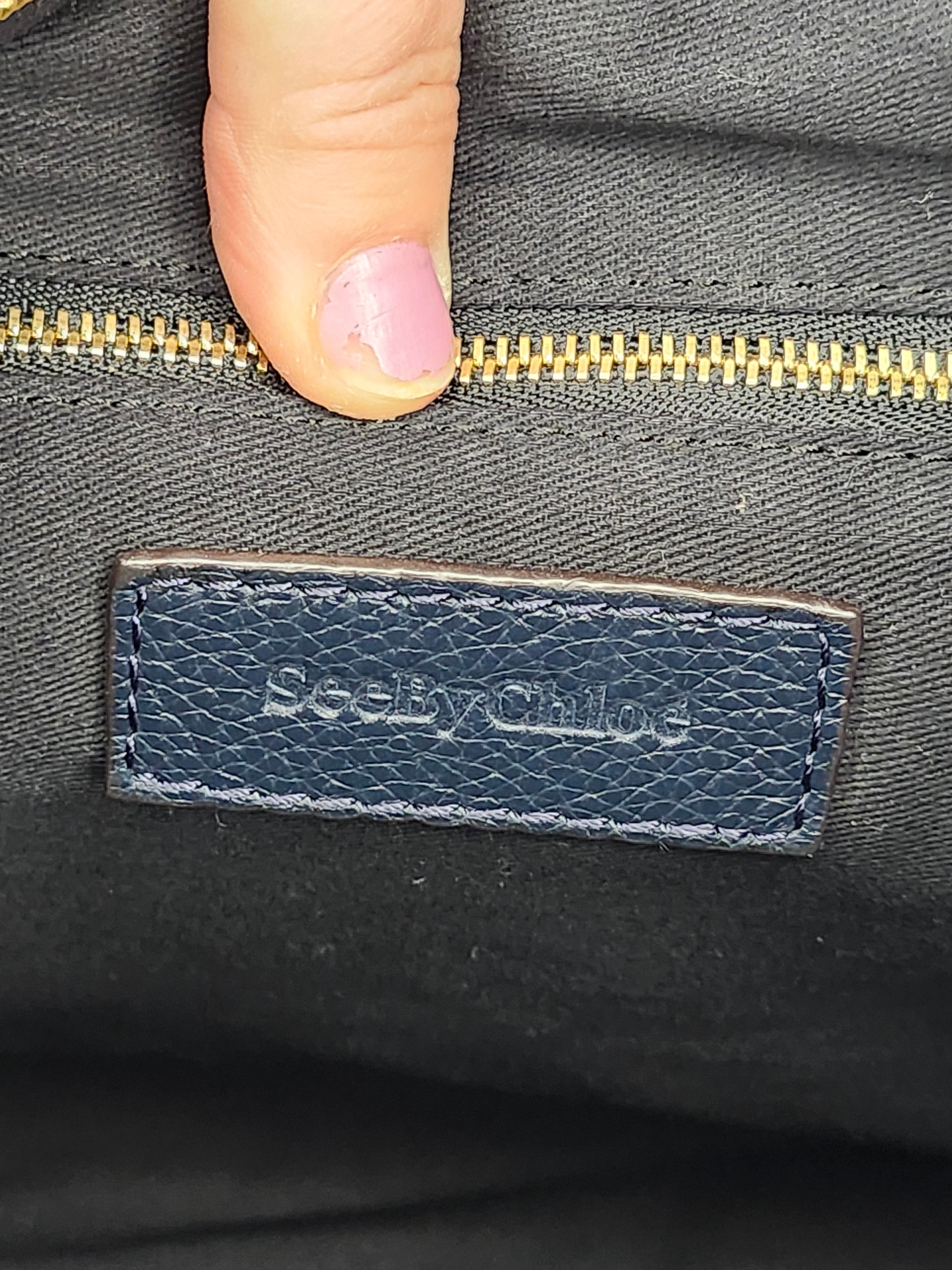 SEE BY CHLOE Joan Suede and Textured Leather 2 Way Bag In Black