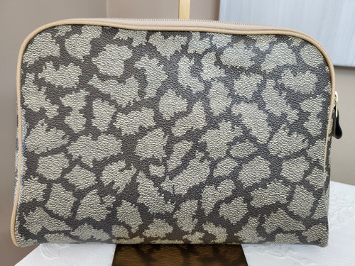 Yves Saint Laurent Giraffe Print Clutch Cosmetic Travel Bag