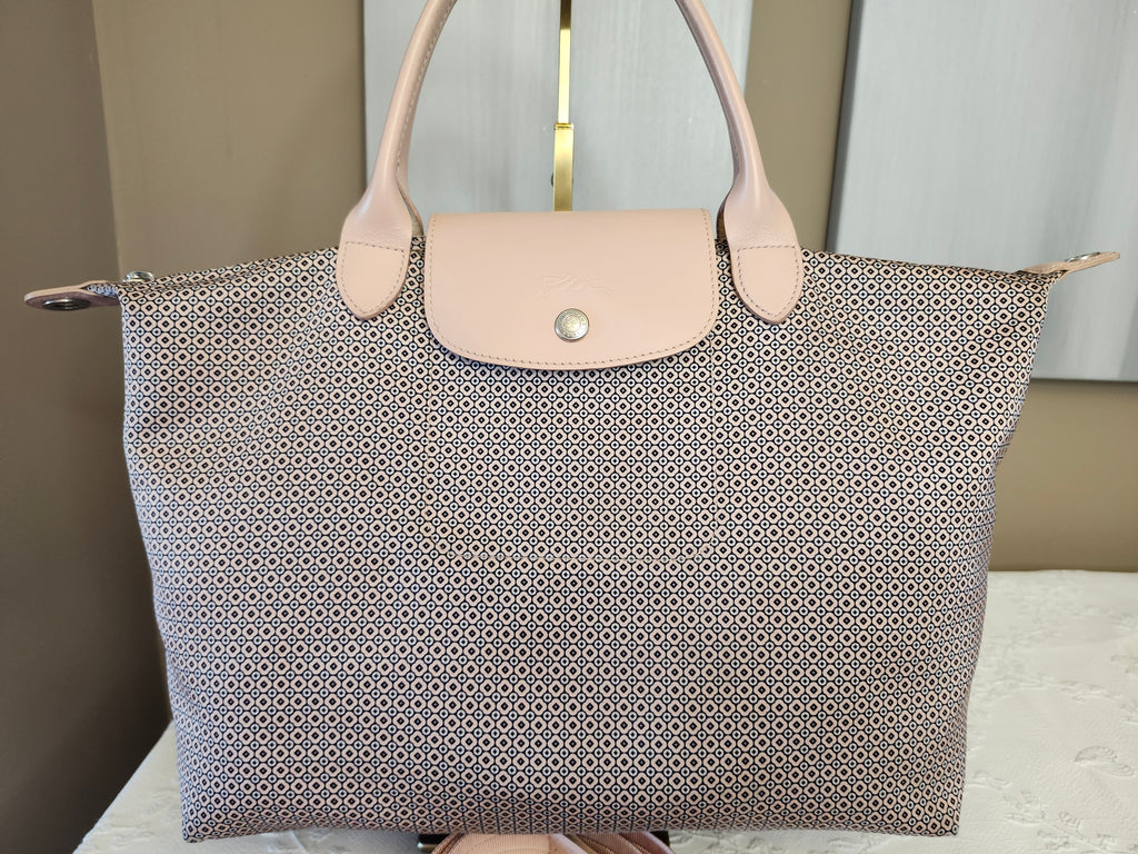 Longchamp Le Pliage Limited Edition Dandy Printed Large Two Way Convertible Top Handle Tote Bag