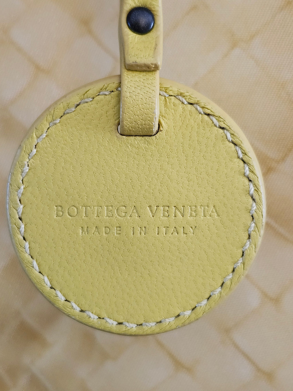 Bottega Veneta Intrecciato Illusion Yellow Nylon Tote with Bag Charm