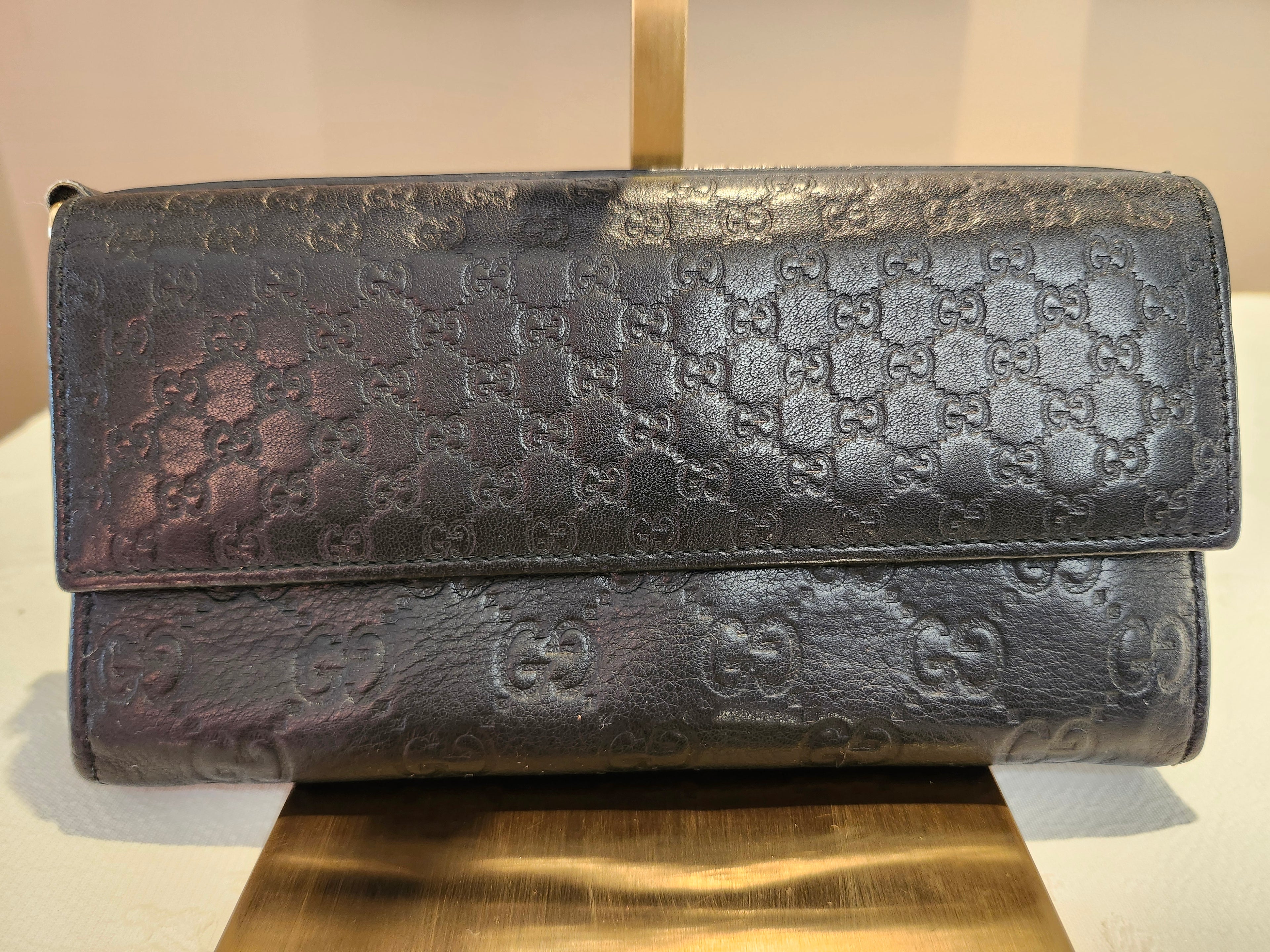 Gucci Guccissima Continental GG Monogram Print Leather Wallet