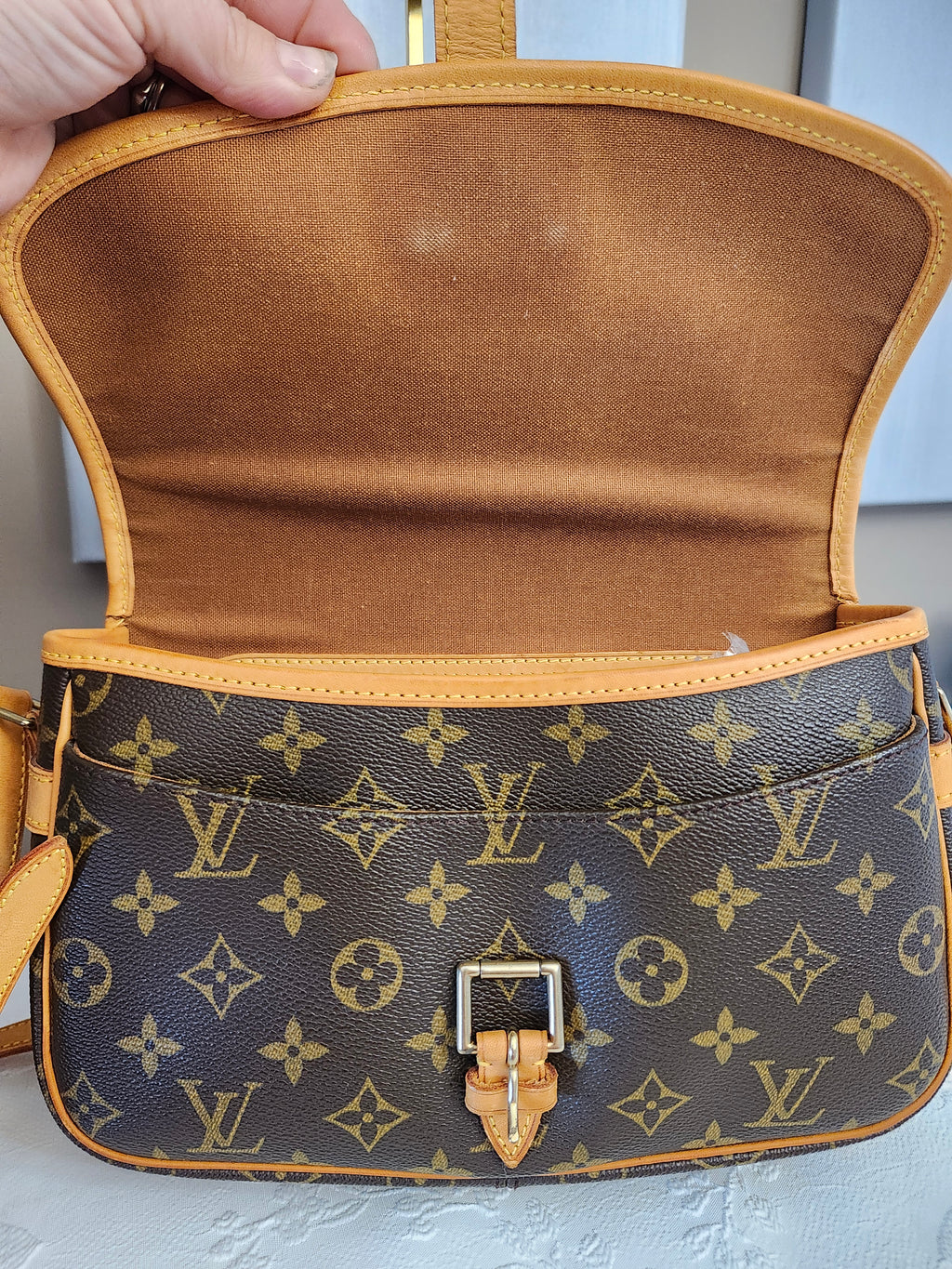 Louis Vuitton Monogram Canvas Sologne Saddle Crossbody Shoulder Bag