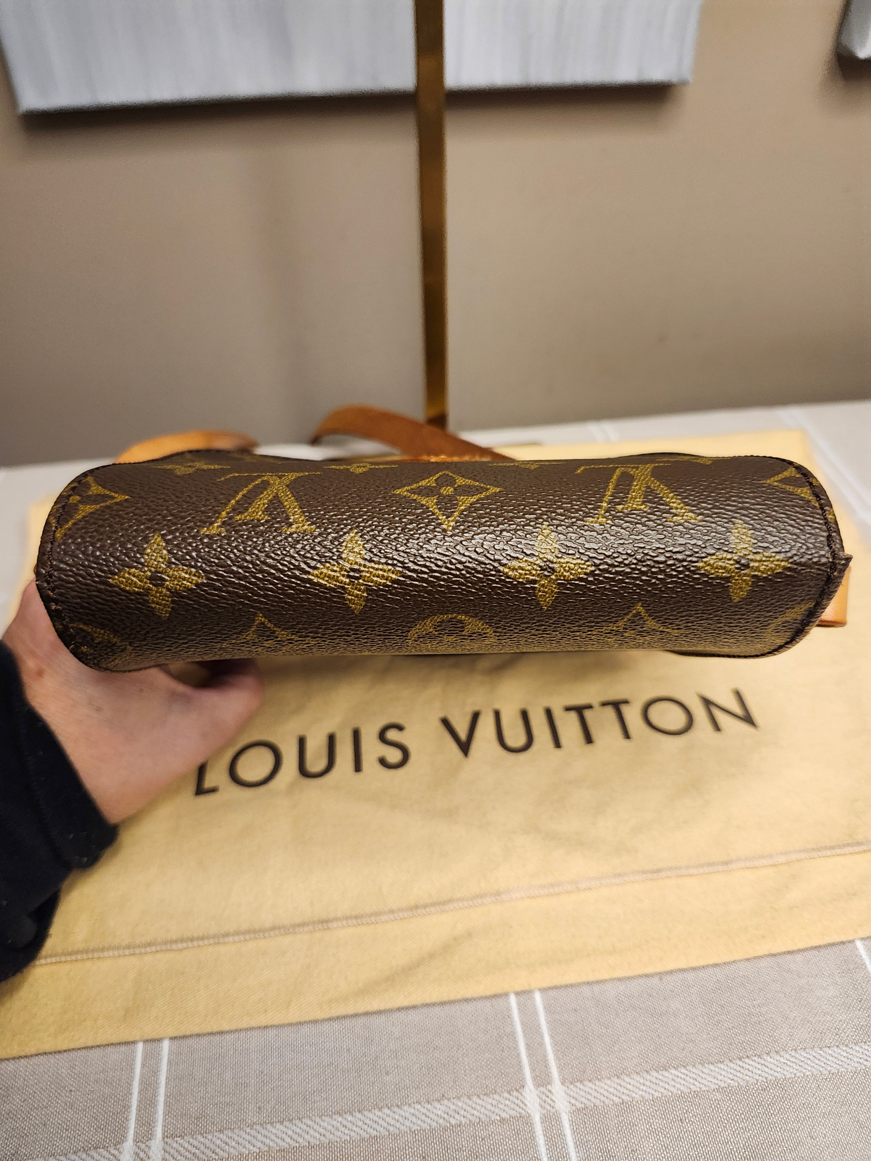 Louis Vuitton Cartouchiere PM Mini Brown and Tan Monogram Adjustable Crossbody Bag