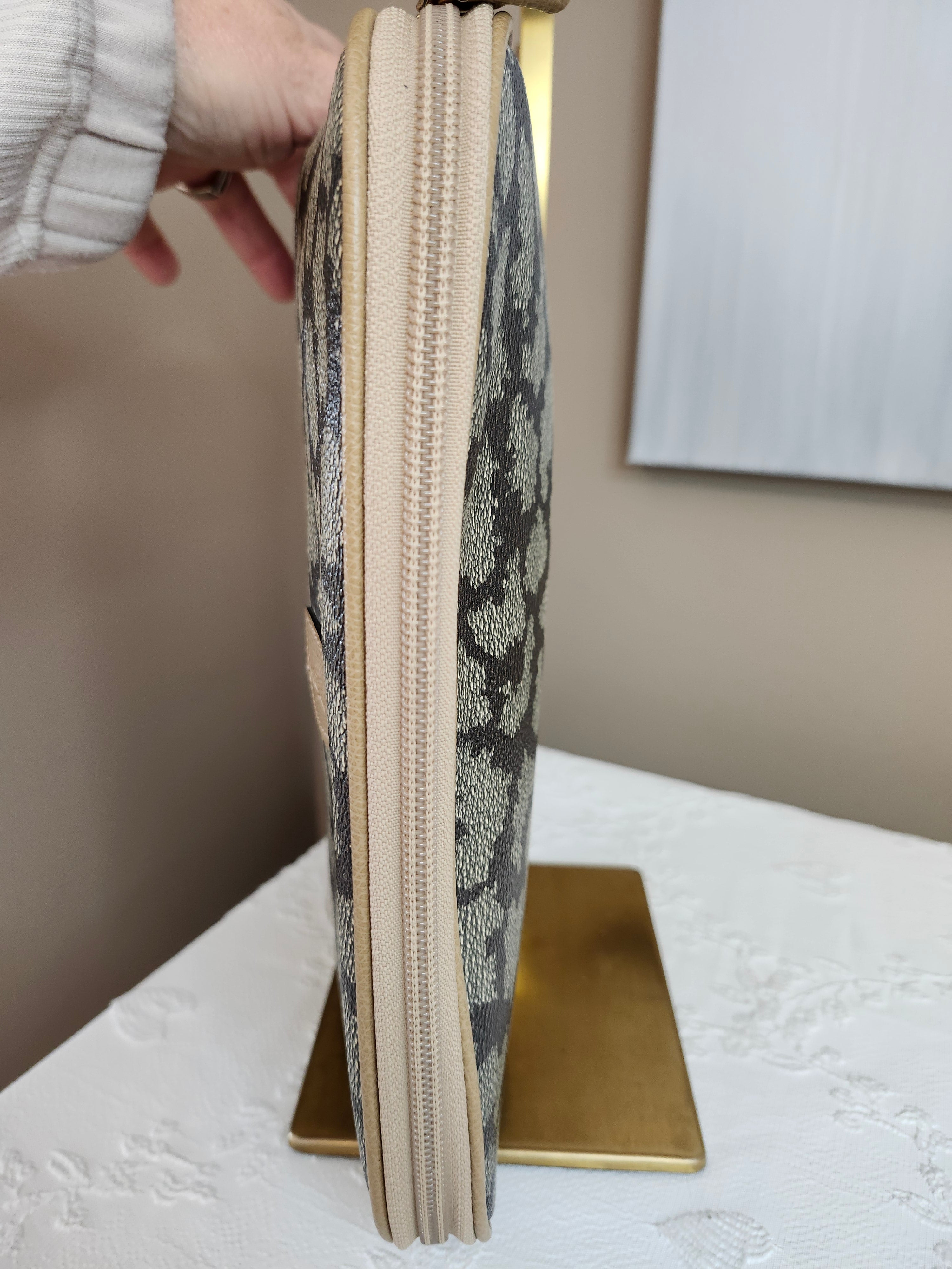 Yves Saint Laurent Giraffe Print Clutch Cosmetic Travel Bag