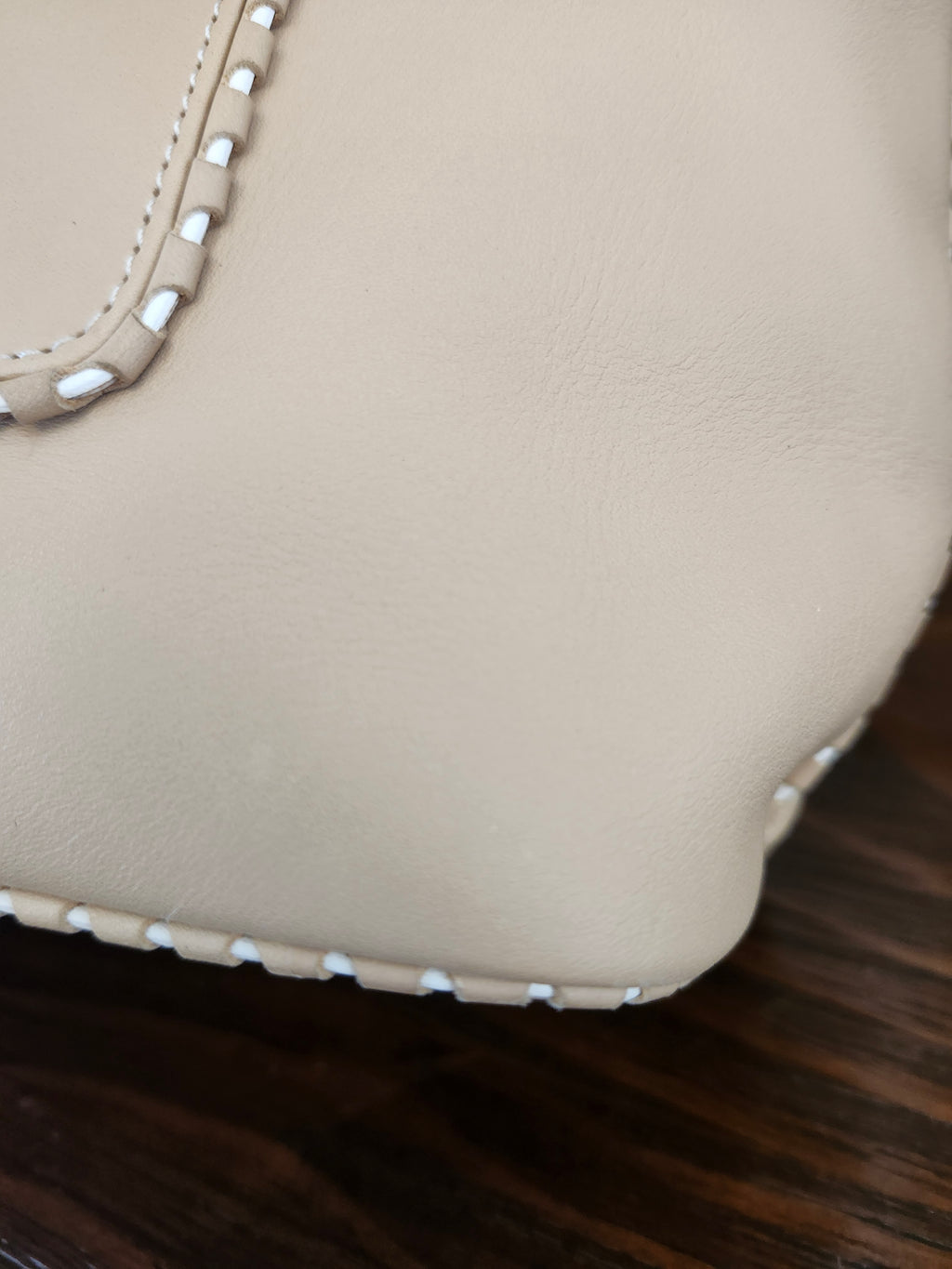 Valentino Garavani Calfskin Leather Tote in Beige